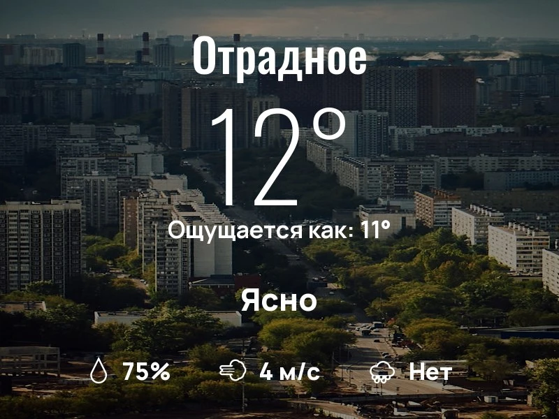 Что с погодой в Отрадном?