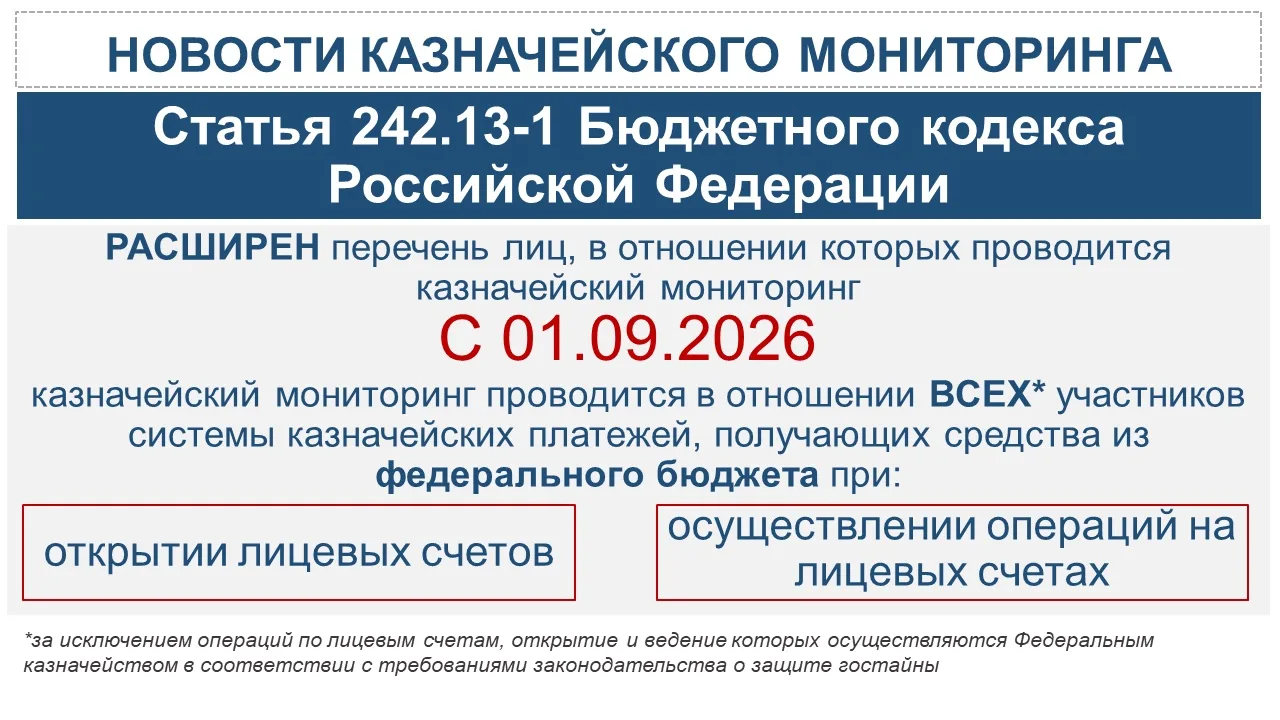 Начинается поэтапное распространение казначейского мониторинга на всю систему казначейс...