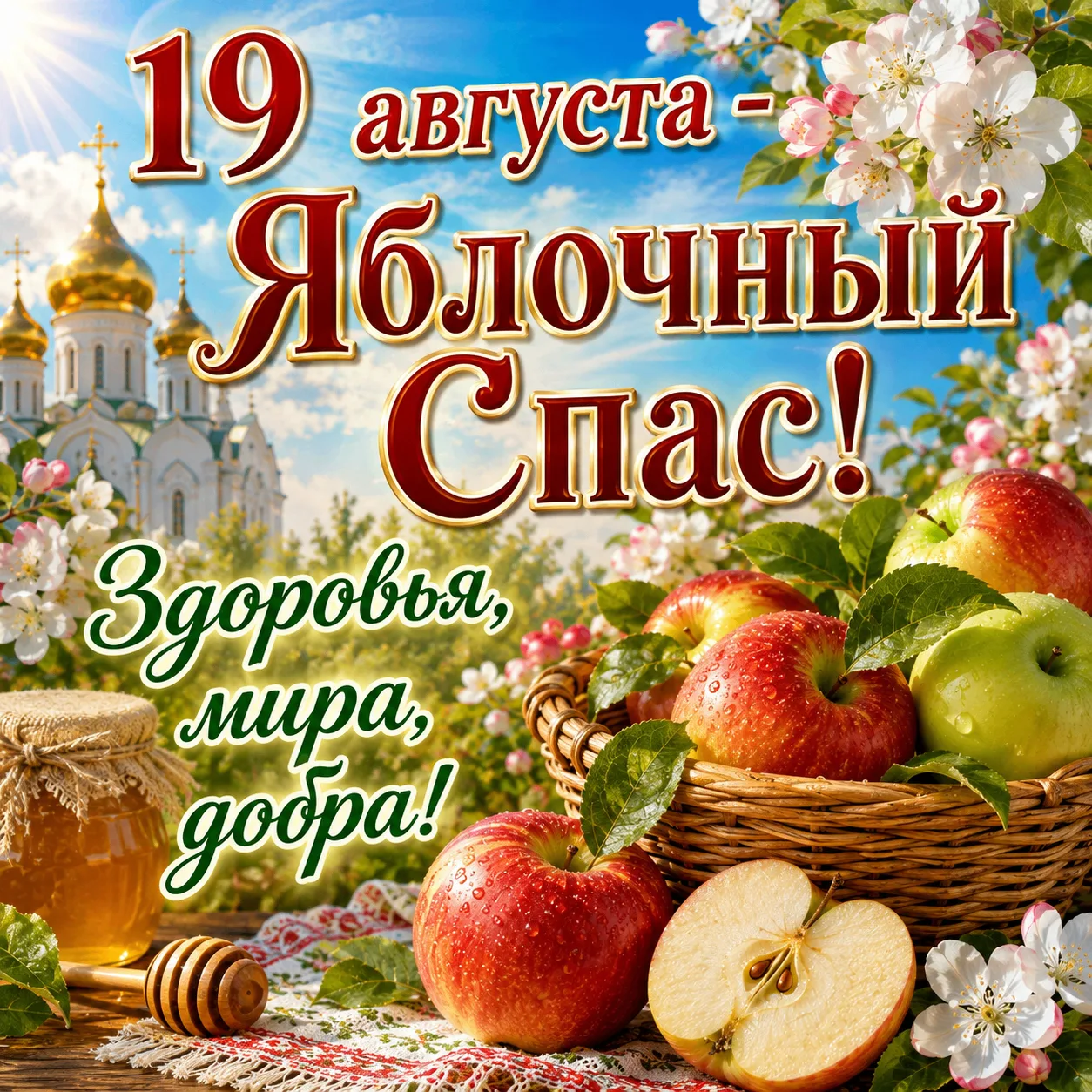 Яблочный Спас (19 августа) — это народное название великого церковного праздника Преобр...