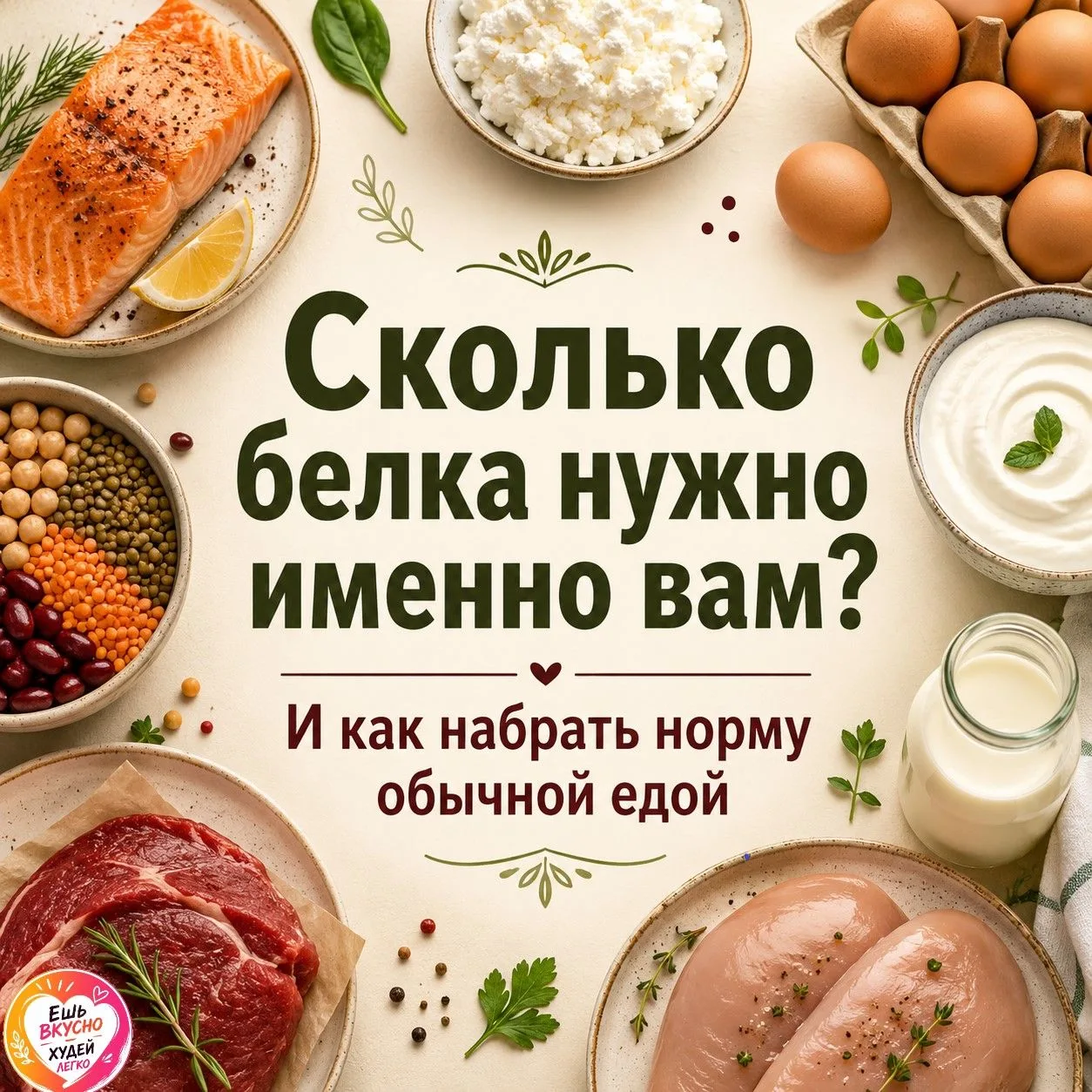 🥩 Сколько белка нужно именно вам — и как добрать норму обычной едой