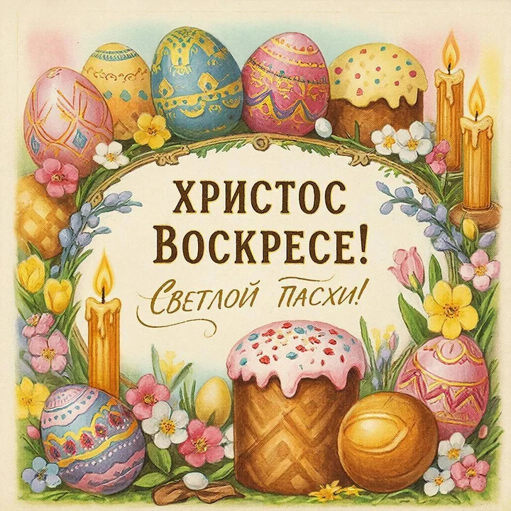 Поздравляем Вас со Светлым Христовым Воскресением! Желаем, чтобы немерцающий свет этого праздника со