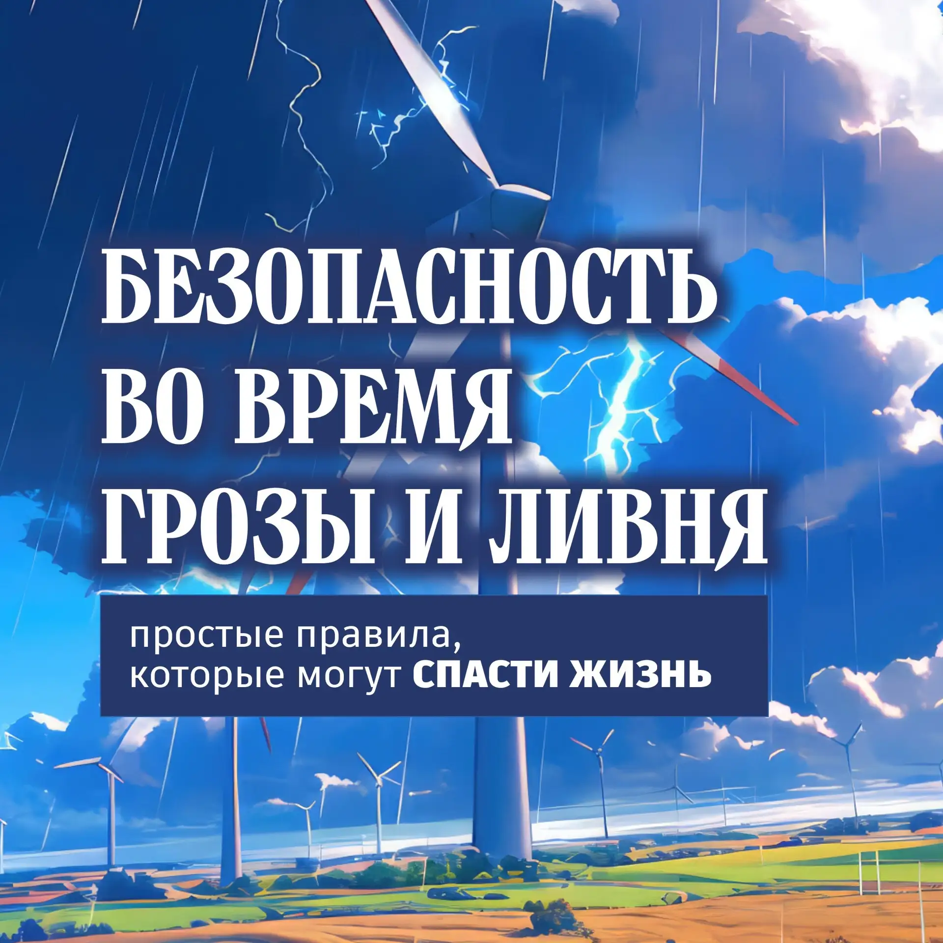 ⛈️  Простые правила безопасности во время грозы и ливня помогут не растеряться