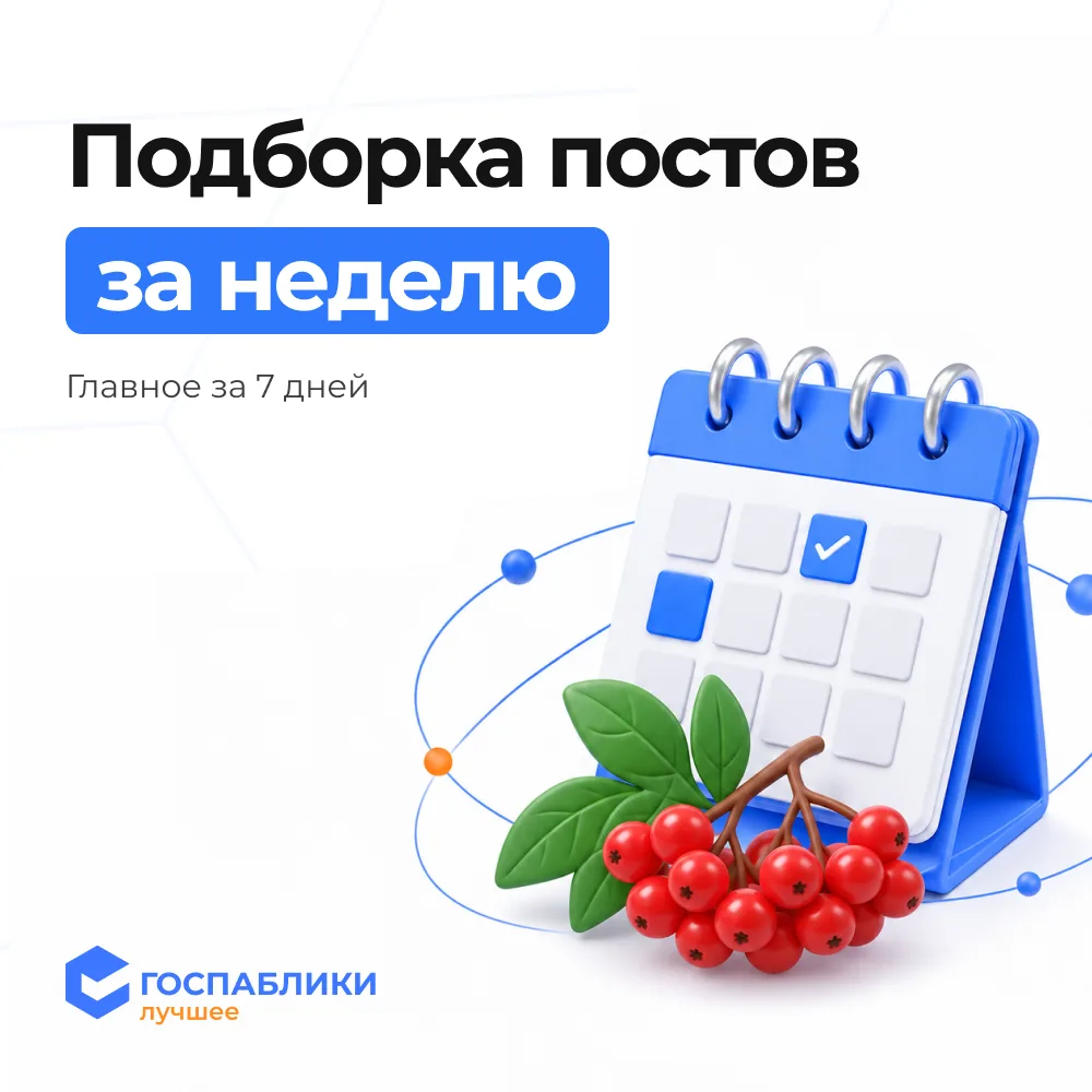 🗓 Публикации за прошлую неделю в канале «Госпаблики — Лучшее» и профильных каналах