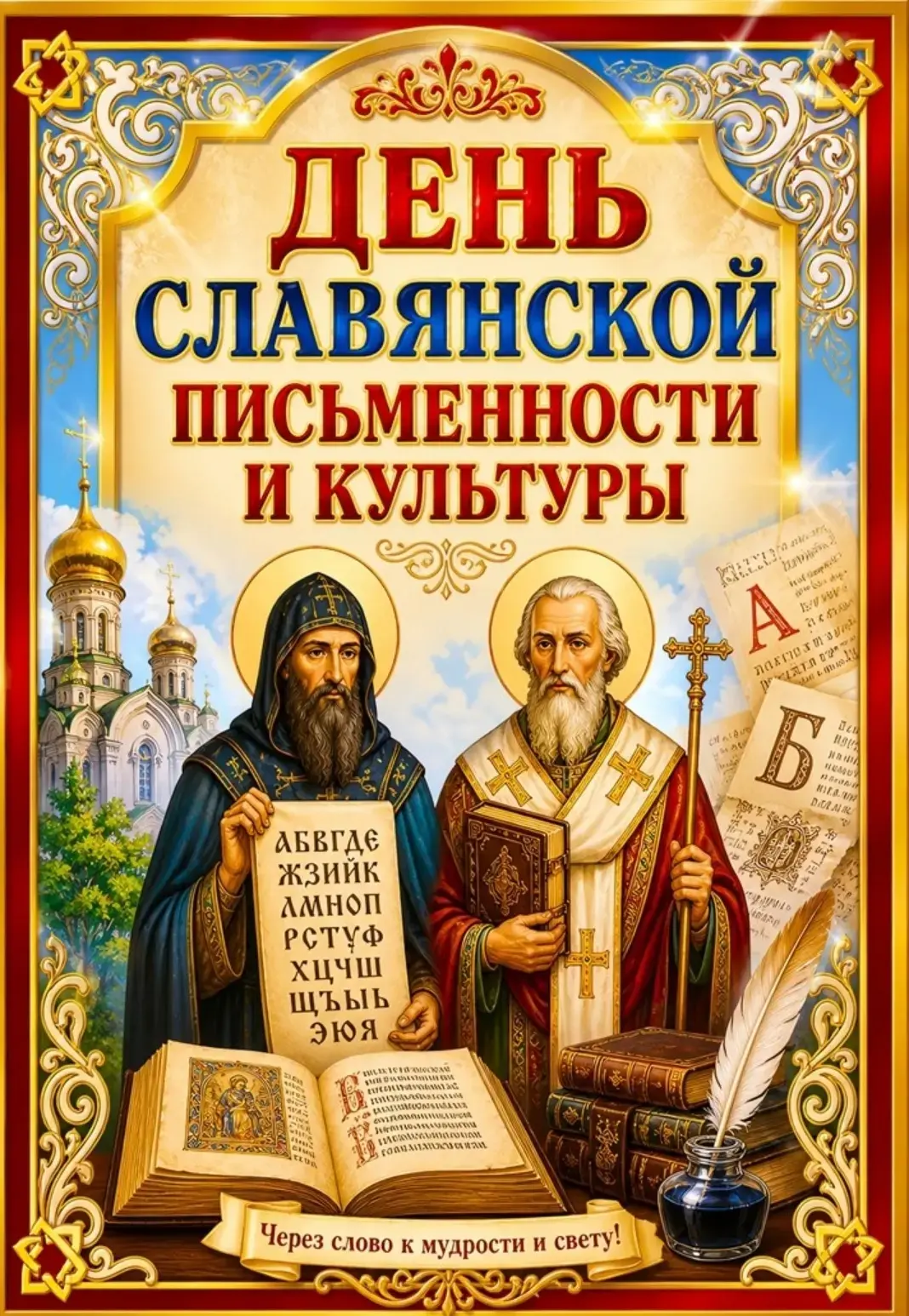 В старшей группе прошло увлекательное занятие, посвящённое Дню славянской письменности ...