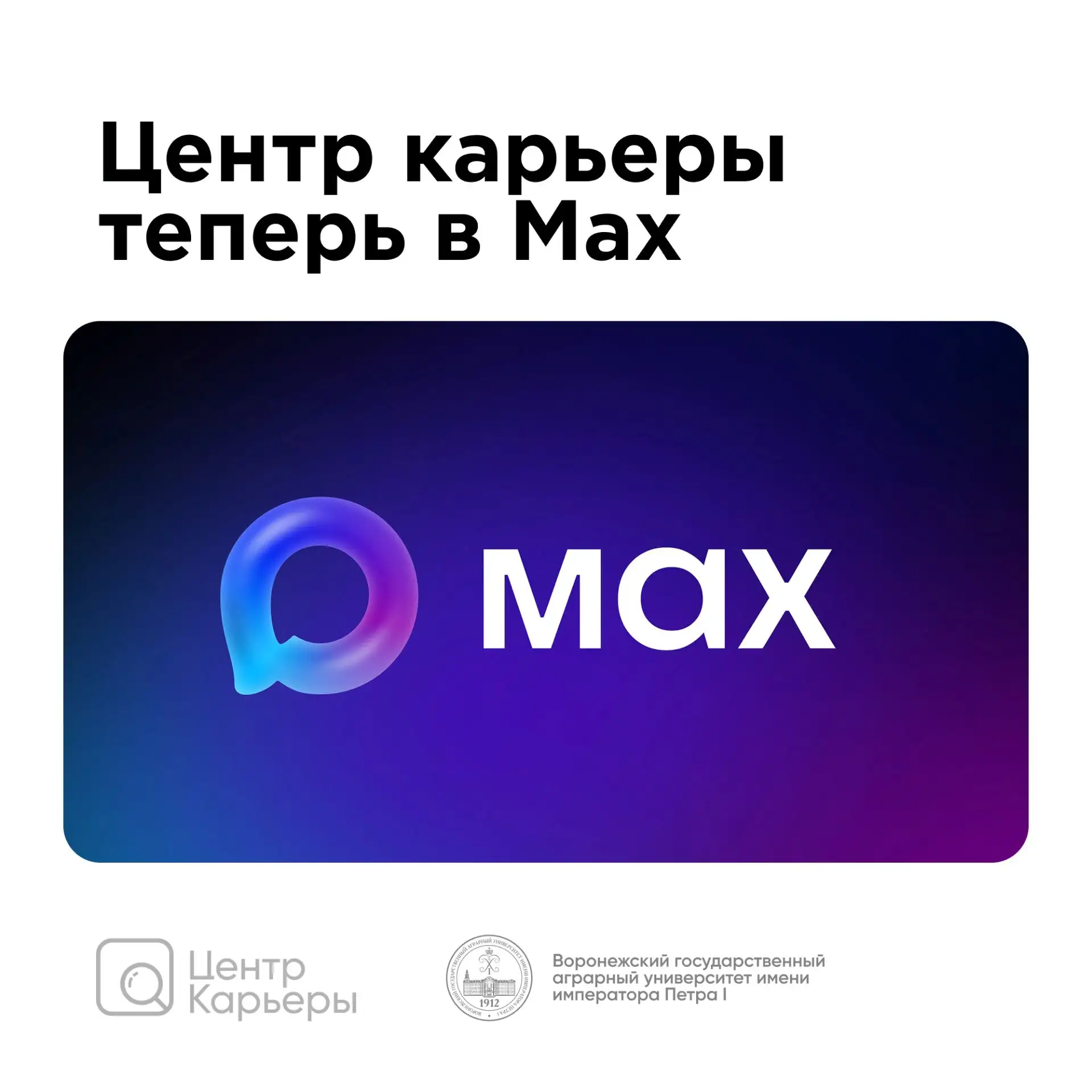 Добро пожаловать в официальное сообщество Центра карьеры Воронежского ГАУ на платформе ...