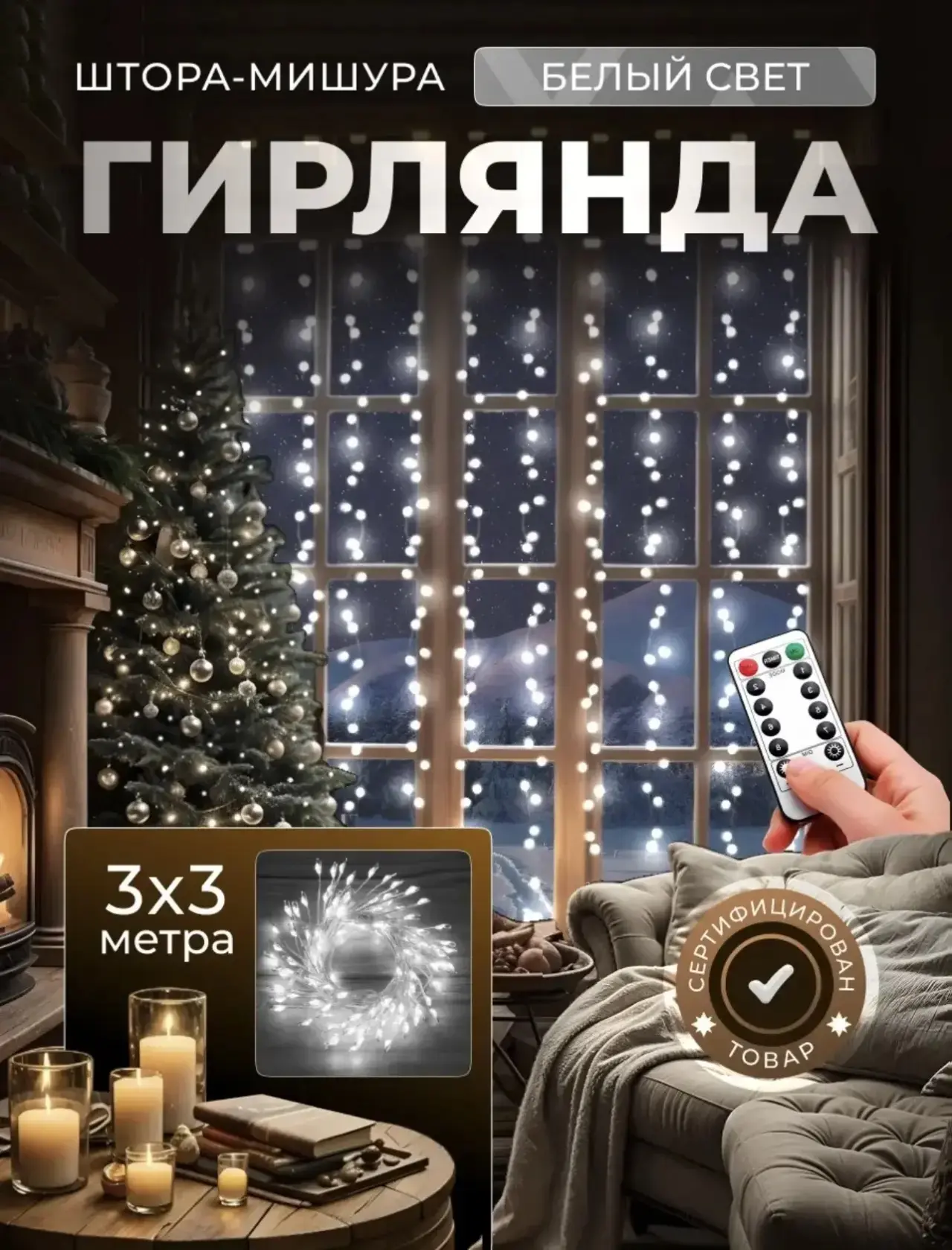 ✨ Гирлянда штора