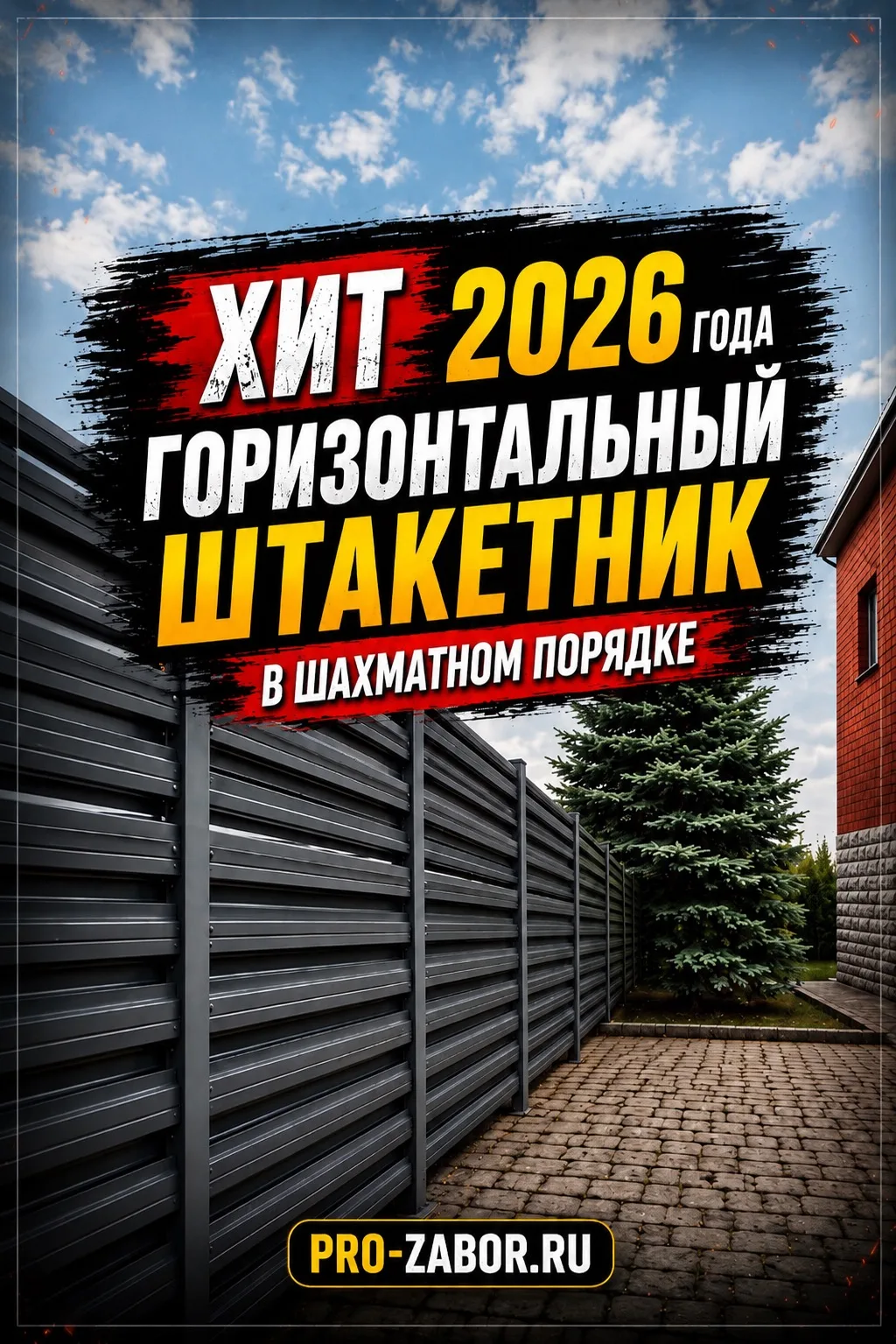 💥 ХИТ 2026 ГОДА ПО ВЕРСИИ PRO-ZABOR.RU

✔ Металлический штакетник
✔ Горизонтальный монтаж
✔ Шахматн