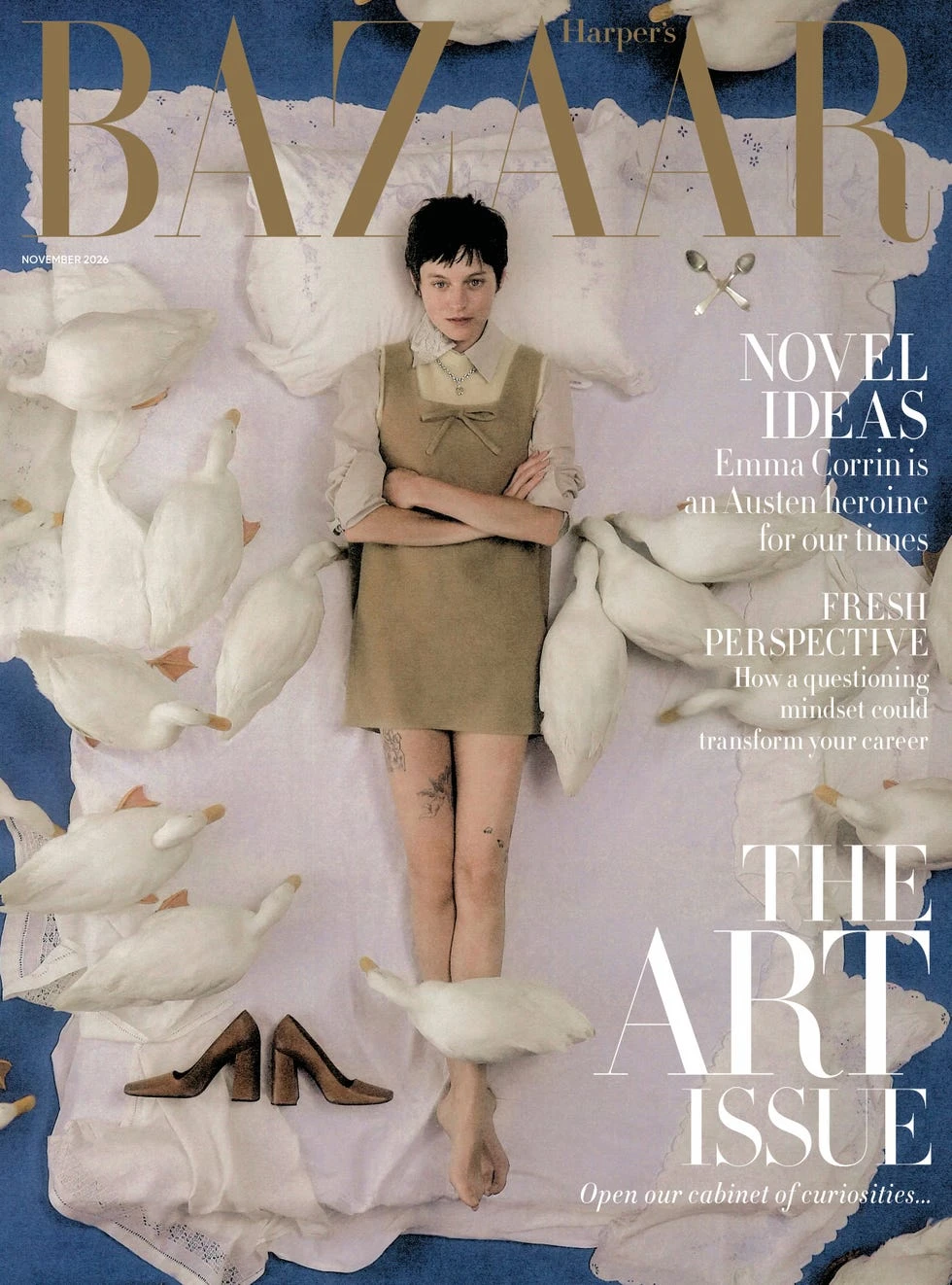 Эмма Коррин для Harper's Bazaar, Великобритания за ноябрь 2026 года, фото Сильвештер Мако.