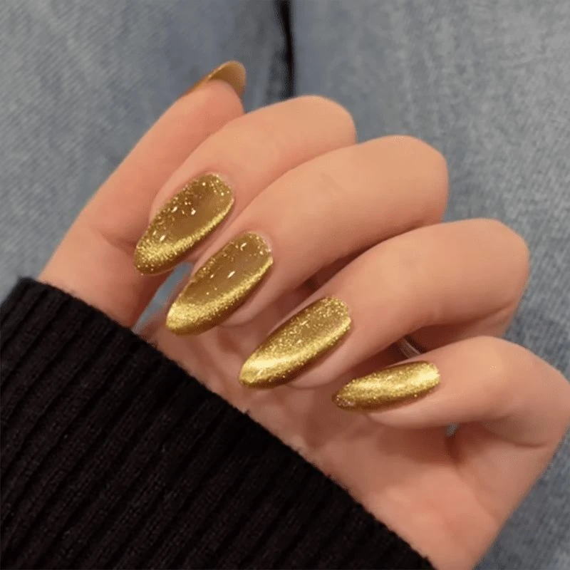 💛🧡🤎Осенние оттенки кошачьего глаза на ногтях