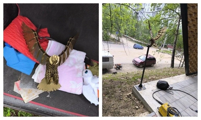 🐦 «Орел в гнезде»: в Тынде металлическую скульптуру из беседки в новом сквере вернули на место

В Т