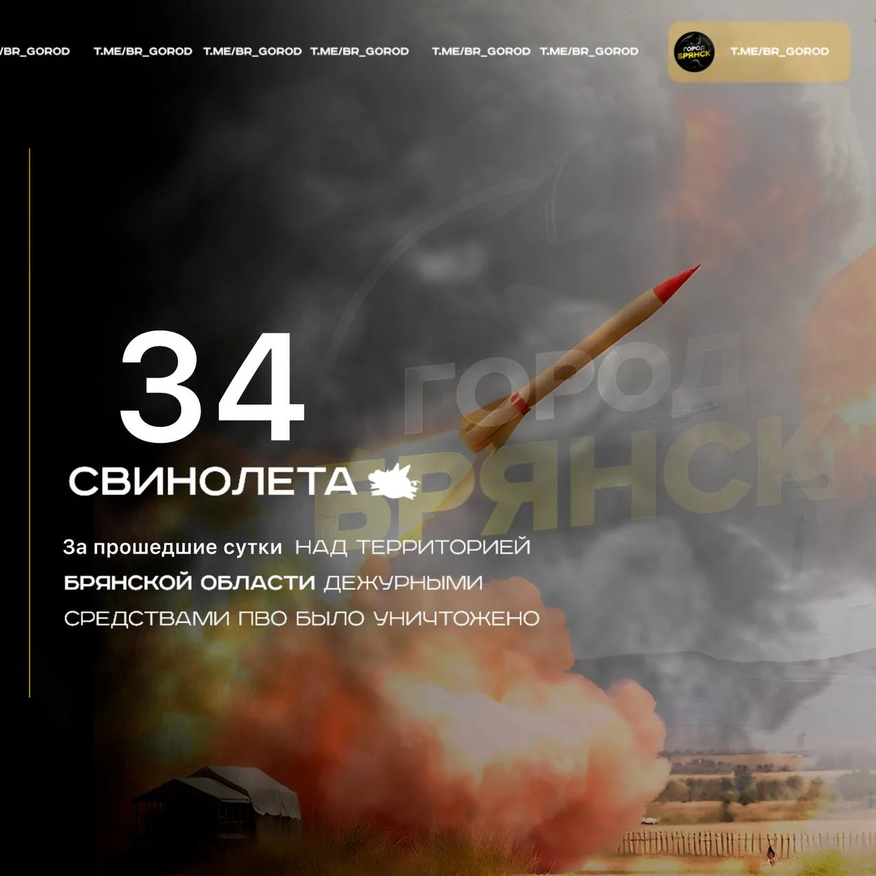 ‼️Оперативная информация 

За прошедшие сутки над территорией Брянской области подразделениями ПВО М
