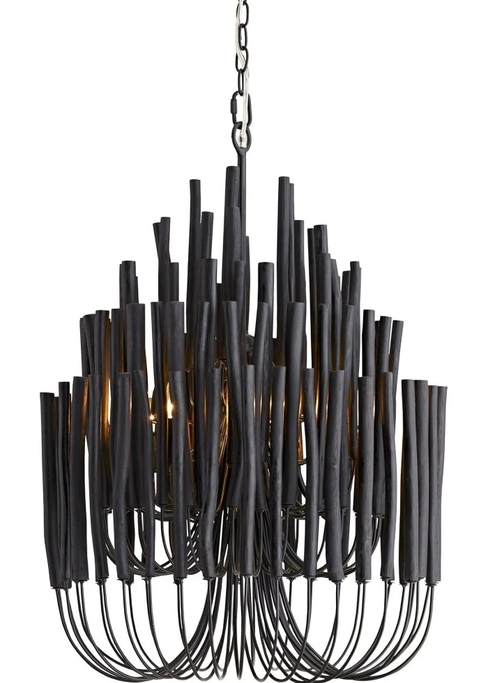 Представляем вам Tilda Large Chandelier от Arteriors. Её многоярусная конструкция из де...