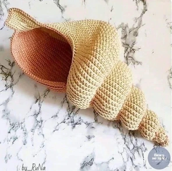 Ракушка крючком для хранения мелочей🧶