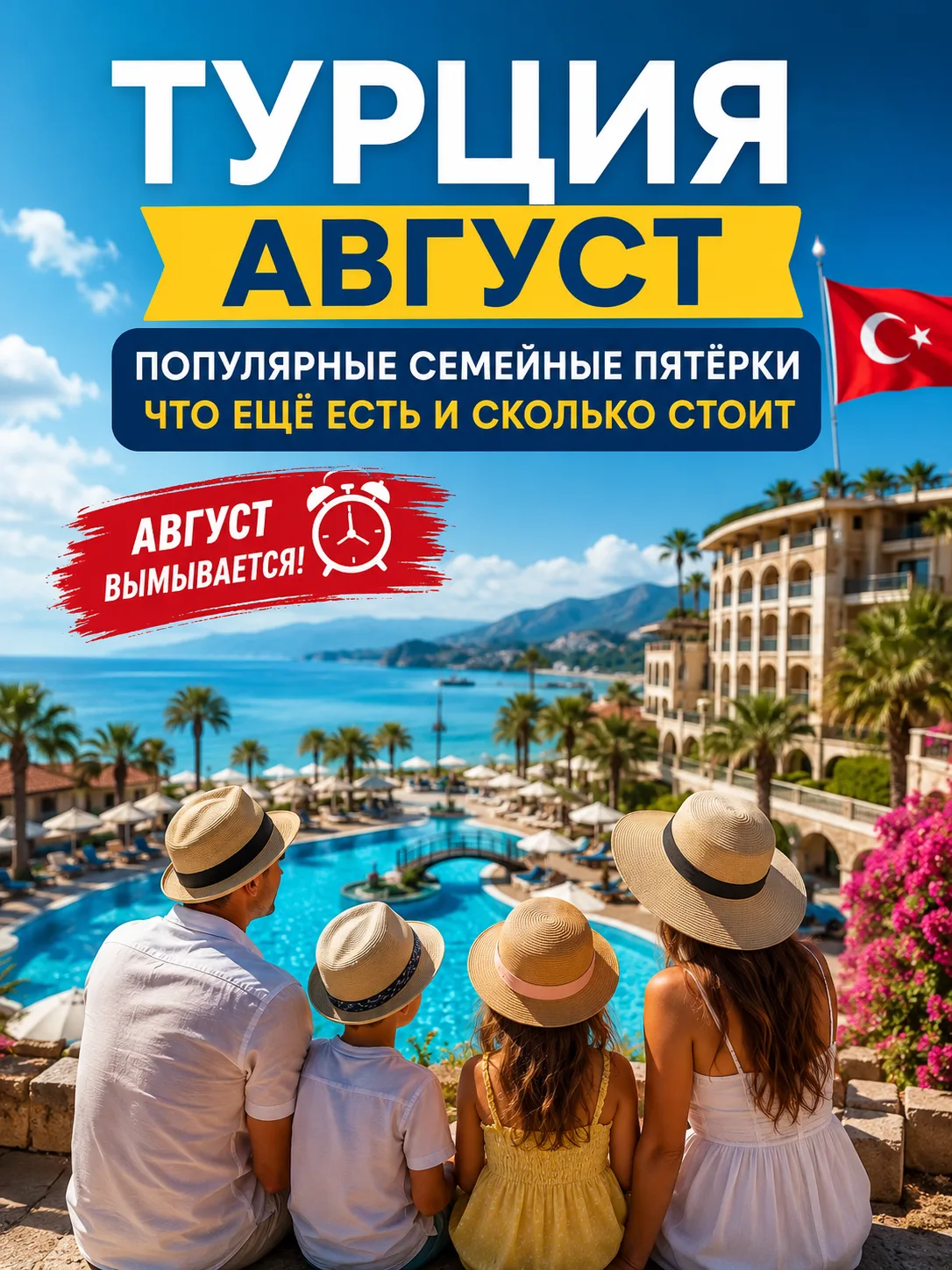 ☀️ Турция на август: хорошие семейные отели ещё есть, но выбор становится меньше с кажд...