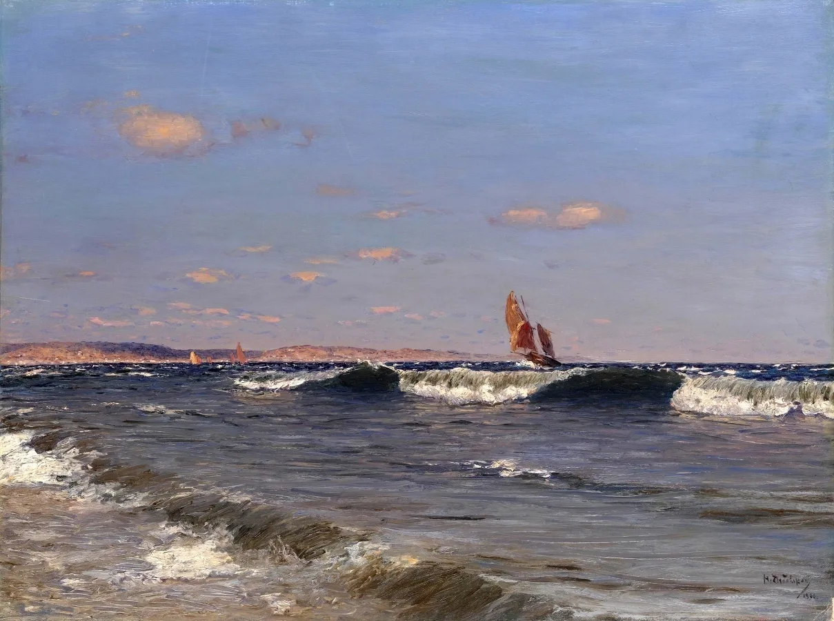 "Набегающие волны", 1900 г. 

Николай Никанорович Дубовской (1859-1918)

Холст, масло. 66,5 х 89 см.
