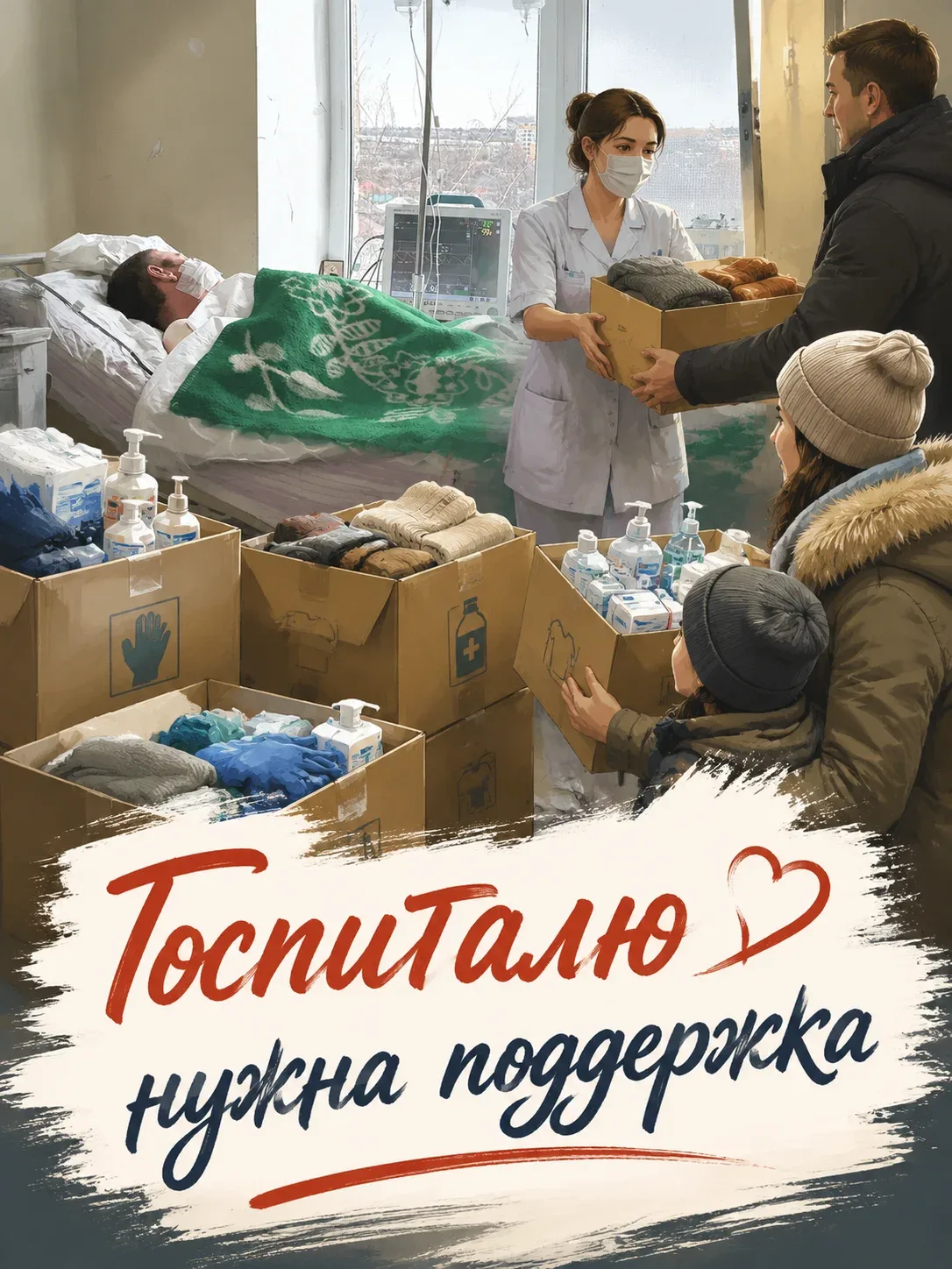 🏥Госпиталю нужна поддержка: перчатки, антисептик, чистящие средства, одежда