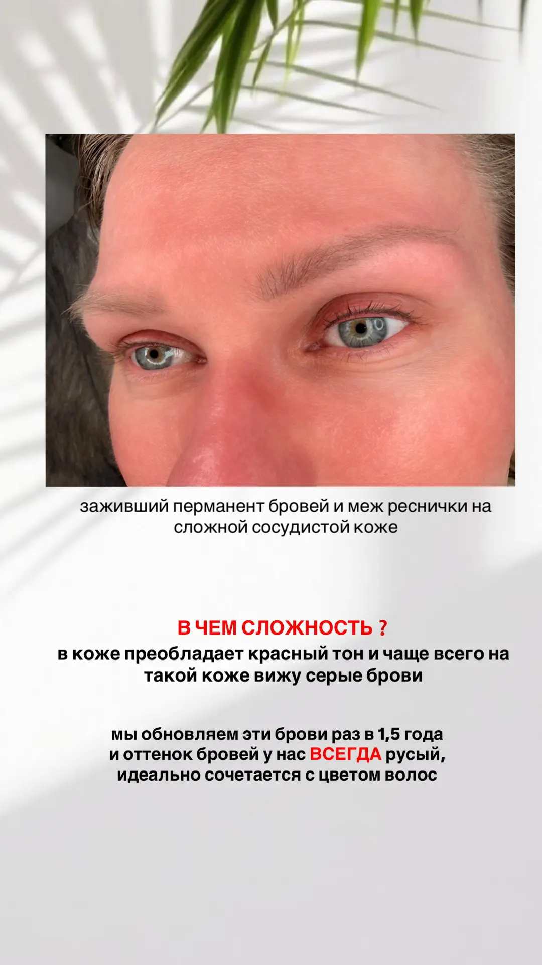 Перманент на сосудистой «красной» коже‼️