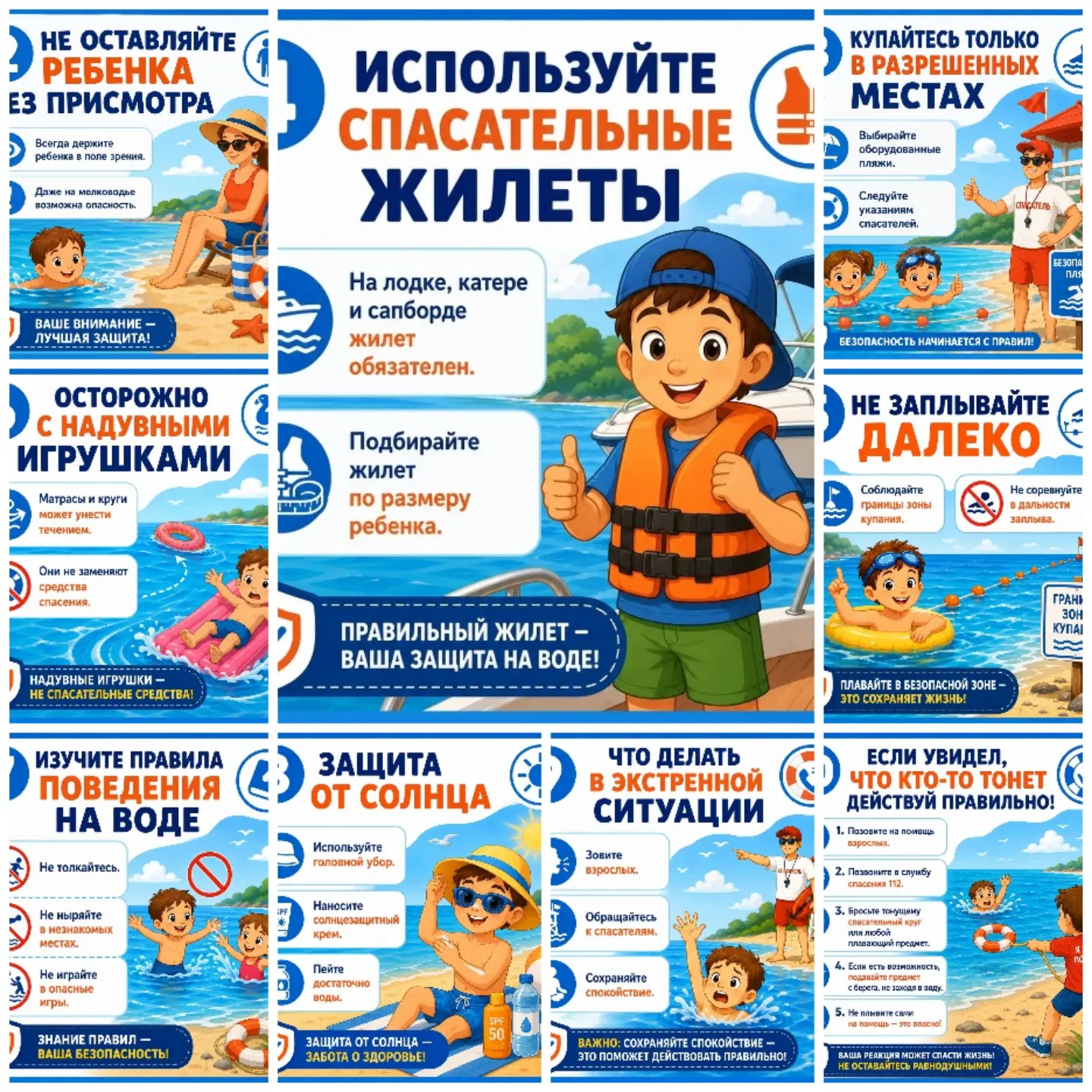 Важные правила  безопасности на воде!          Летний отдых у воды должен оставлять только хорошие в