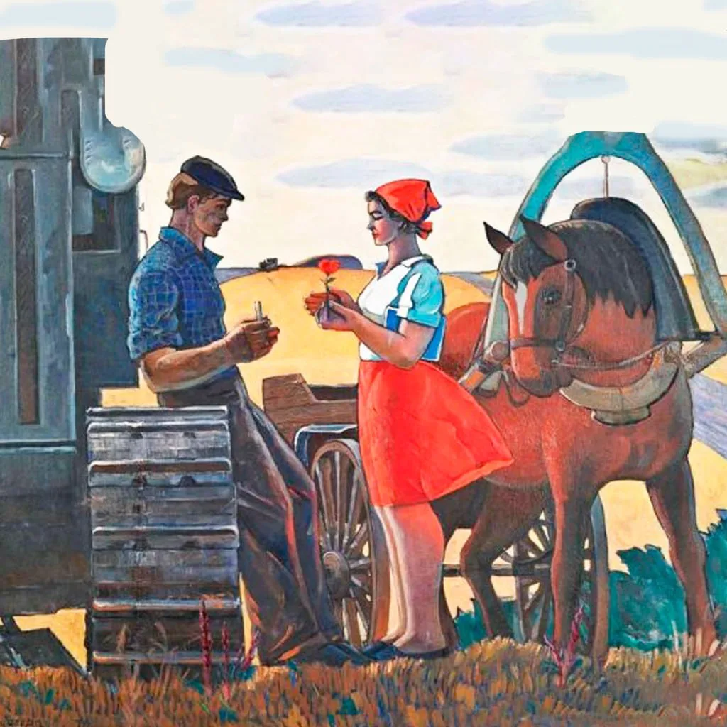 «Предчувствие любви», 1970 год. Художник - Григорий Мацегора