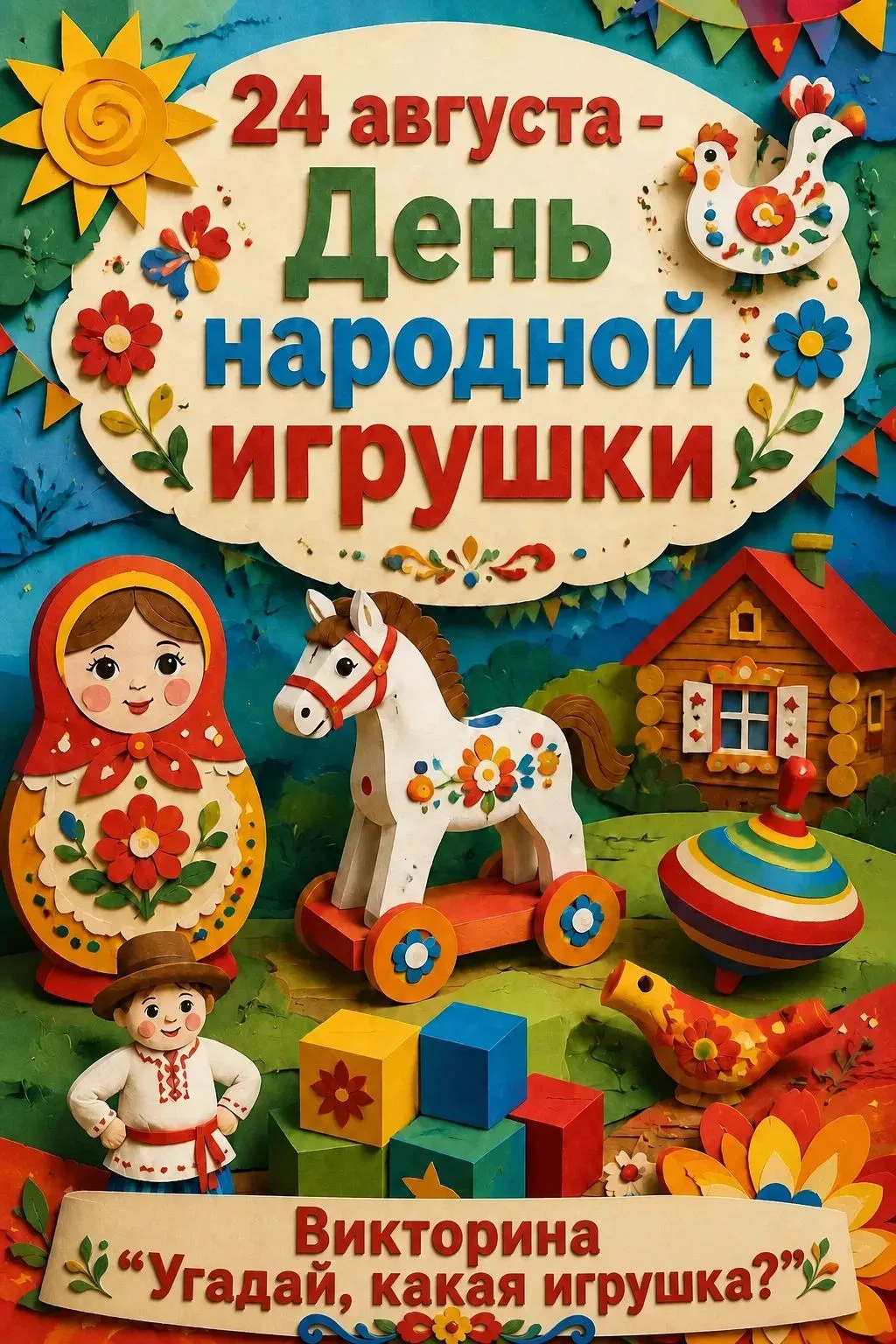 Дорогие друзья! Ко Дню народной игрушки мы подготовили маленькую викторину "Угадайте, к...