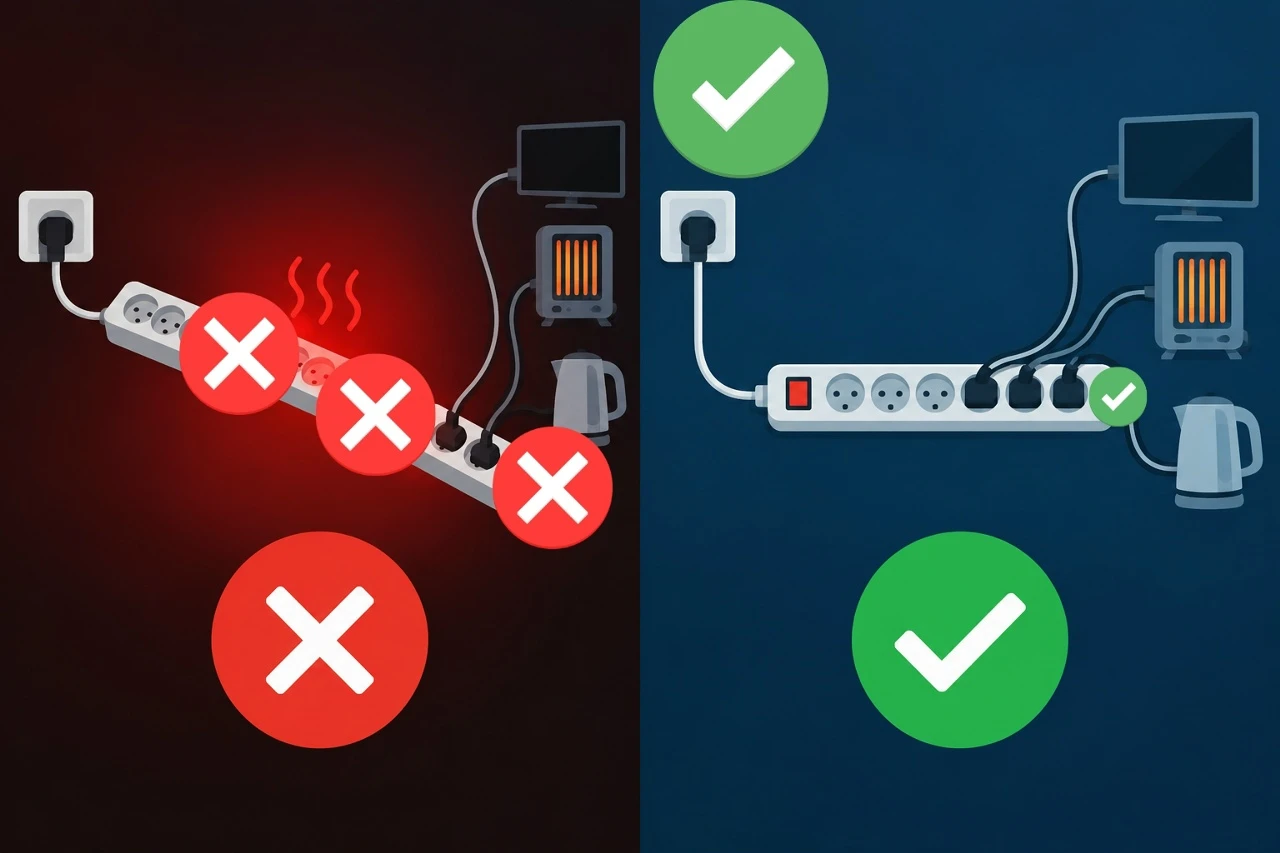 Почему нельзя соединять несколько удлинителей друг с другом?