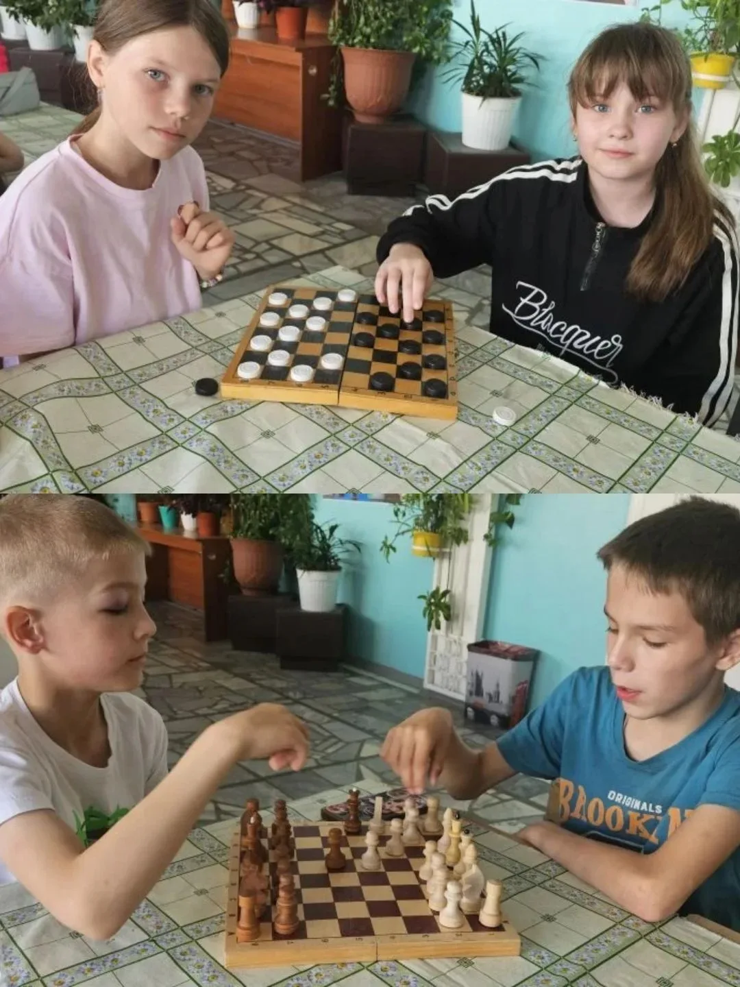 Сегодня в пришкольном лагере состоялся шахматно-шашечный турнир среди школ N15, N16, гимназии N22. Б