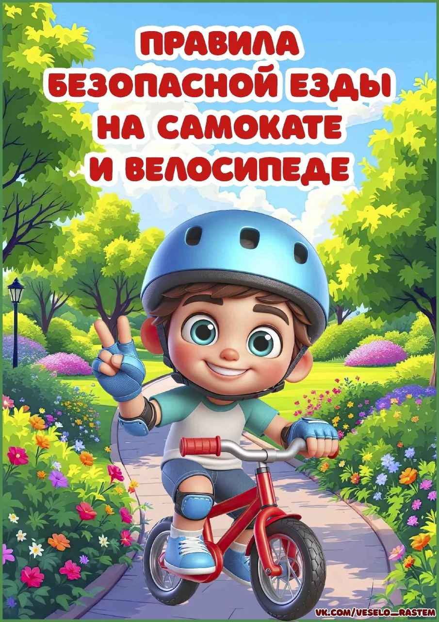 Правила безопасной езды на самокате и велосипеде.