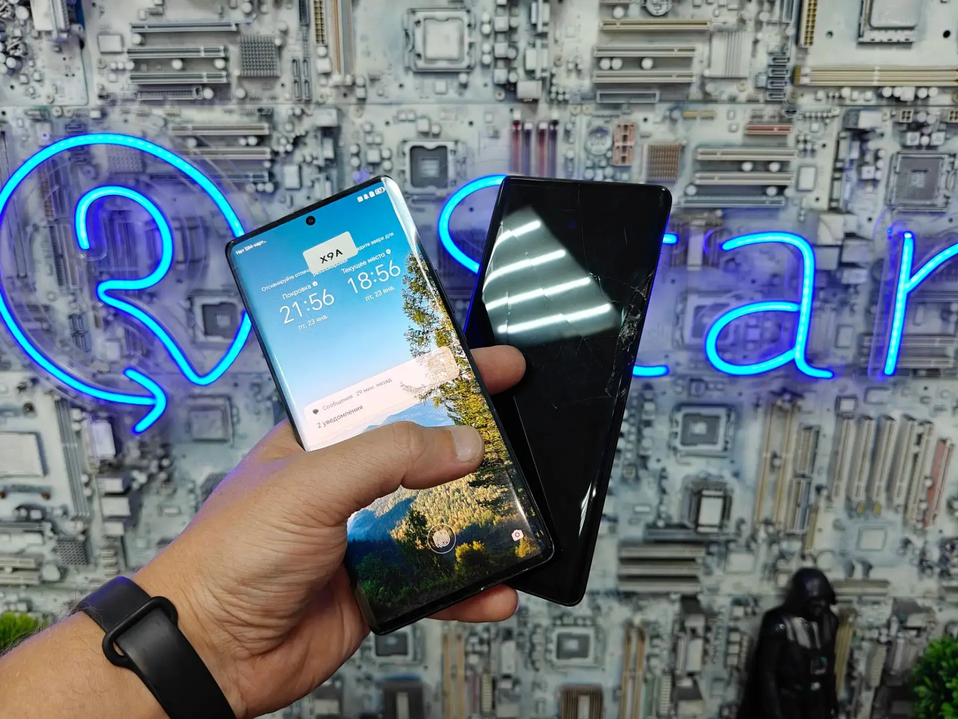Замена разбитого дисплея на телефоне Honor x9a!