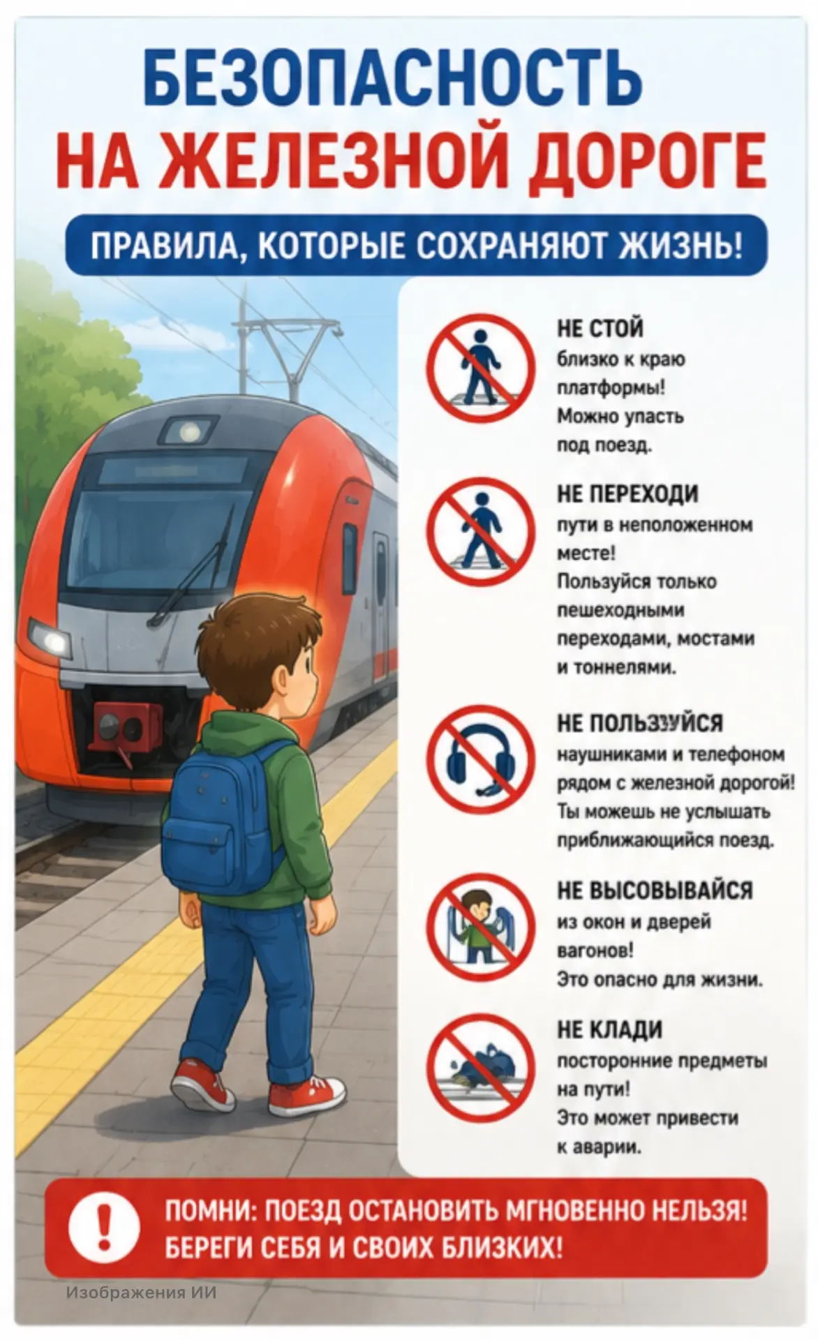 🚆 Железная дорога — зона повышенной опасности, поэтому детям особенно важно знать и со...