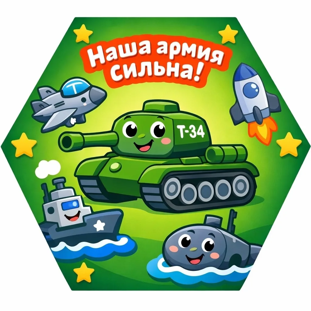 Гексы на тему 23  февраля.