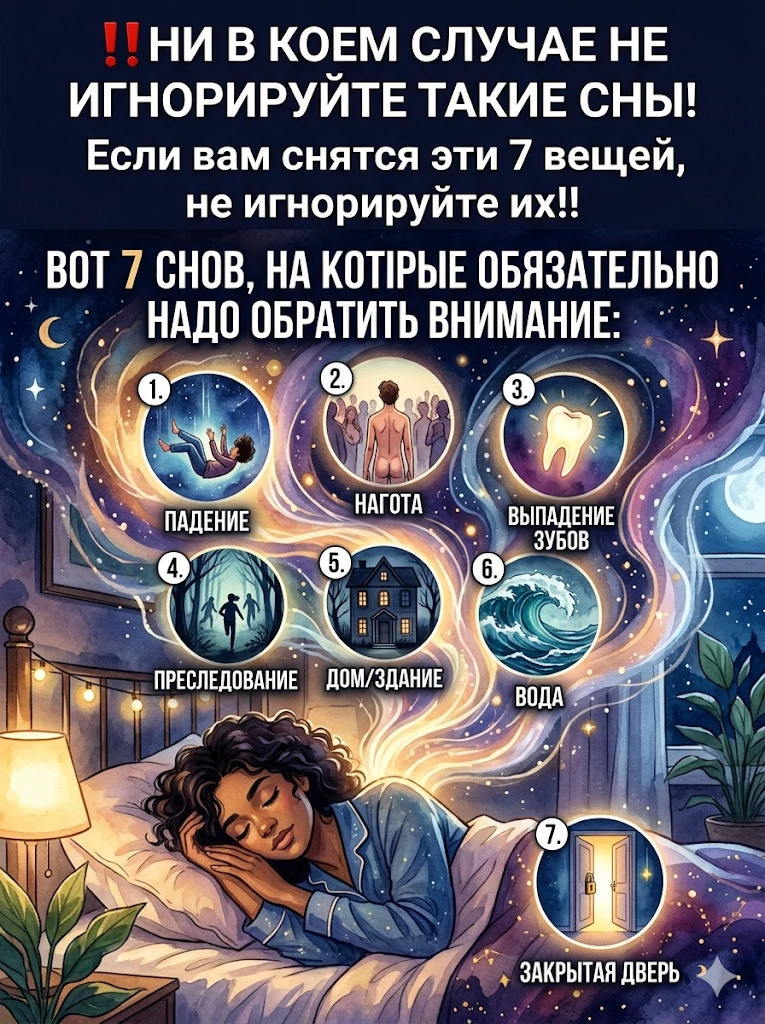 ‼️НИ В КОЕМ СЛУЧАЕ НЕ ИГНОРИРУЙТЕ ТАКИЕ СНЫ!