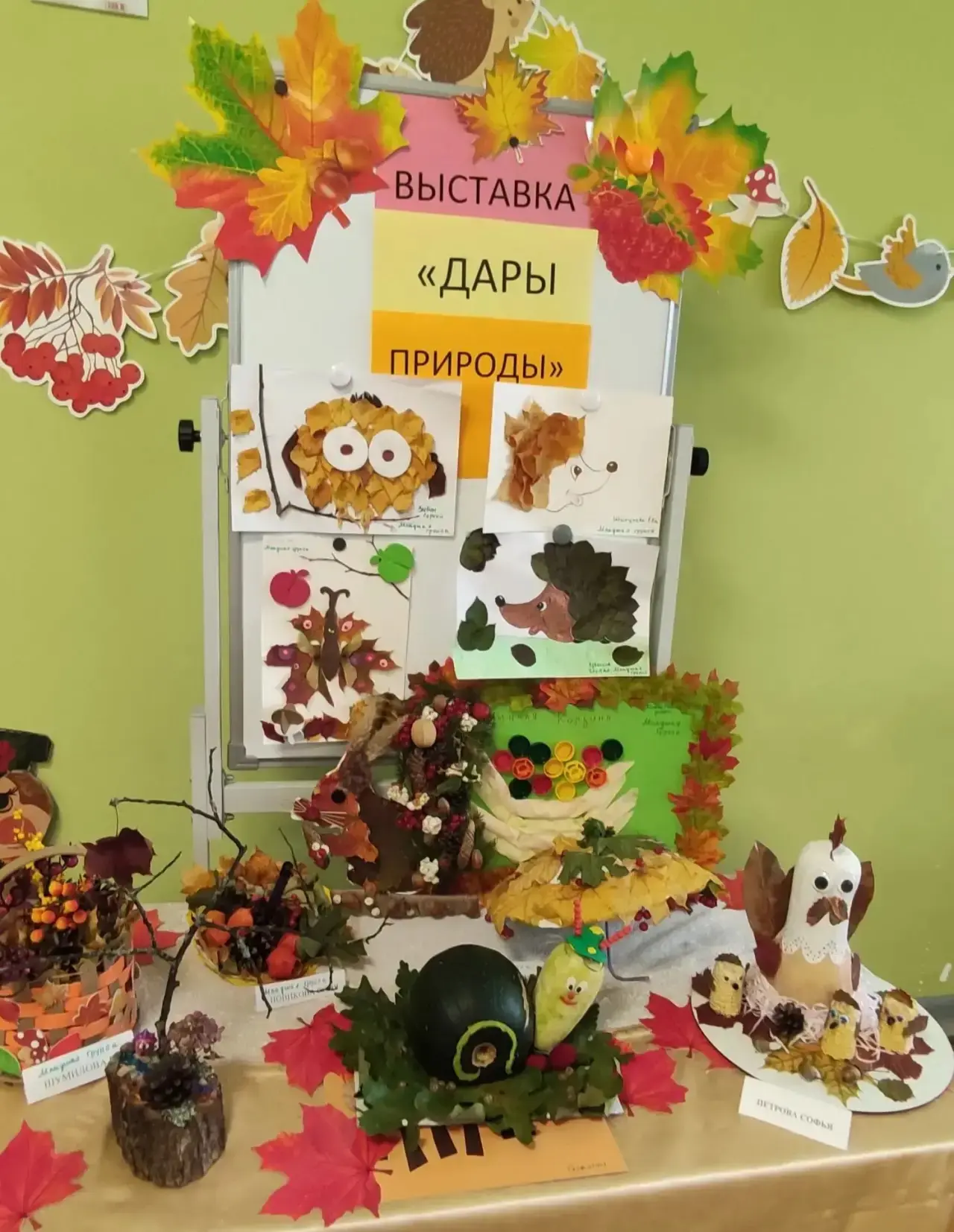 В нашем дошкольном отделении открылась выставка «Дары природы».