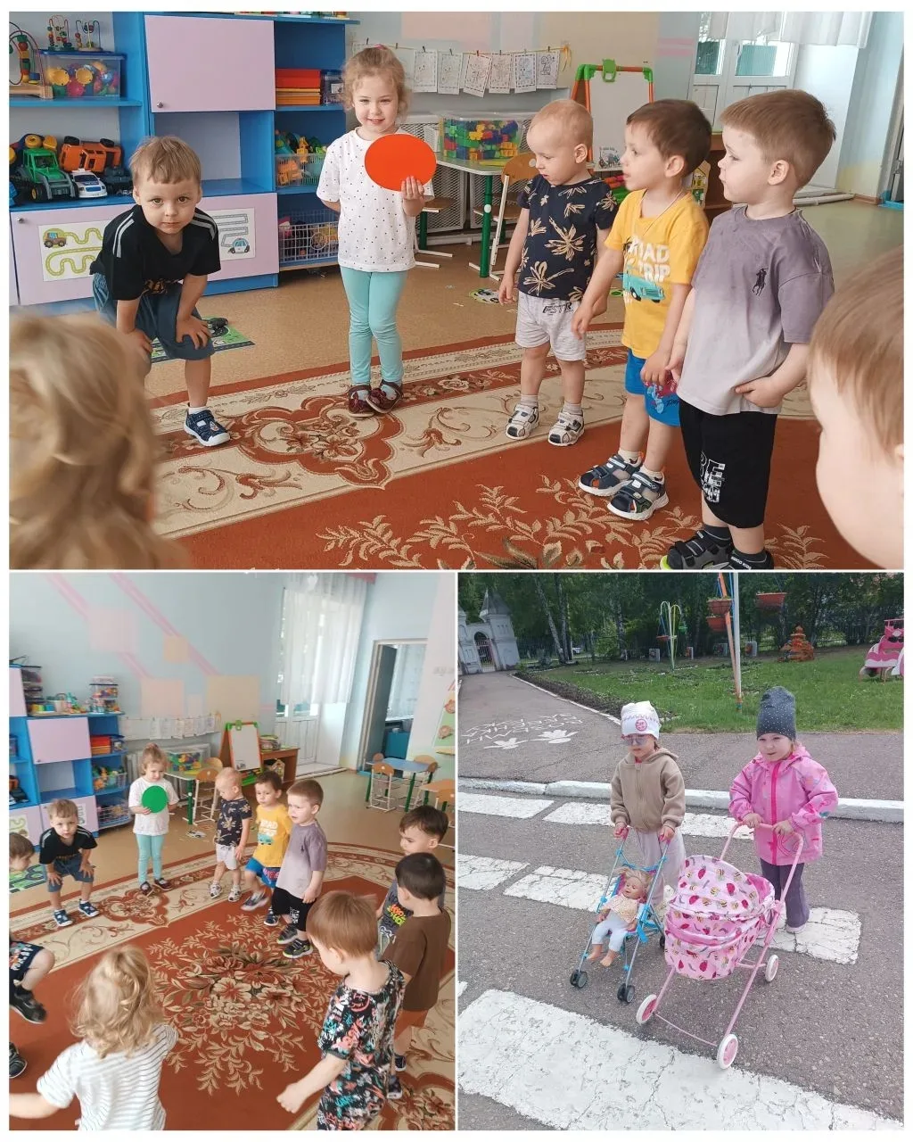 Ребята 1 младшей группы  закрепили сигналы светофора и повторили правила безопасного пе...