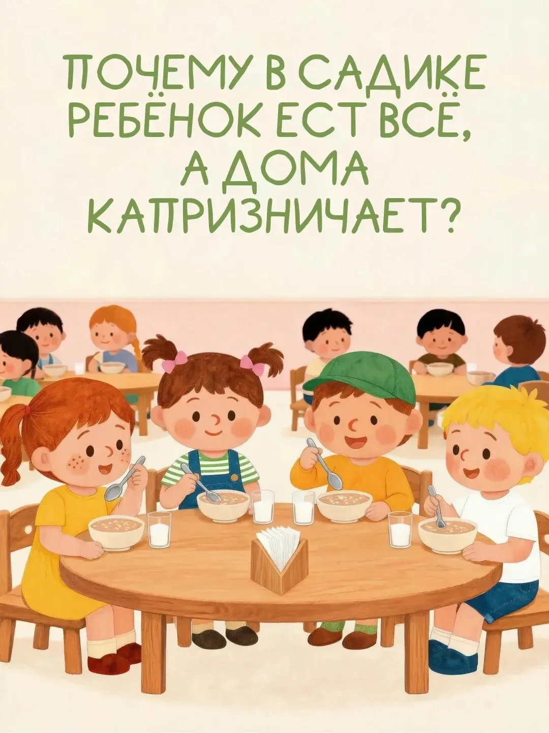 Знакомая ситуация: в садике малыш уплетает запеканку и суп, а дома отказывается даже от...