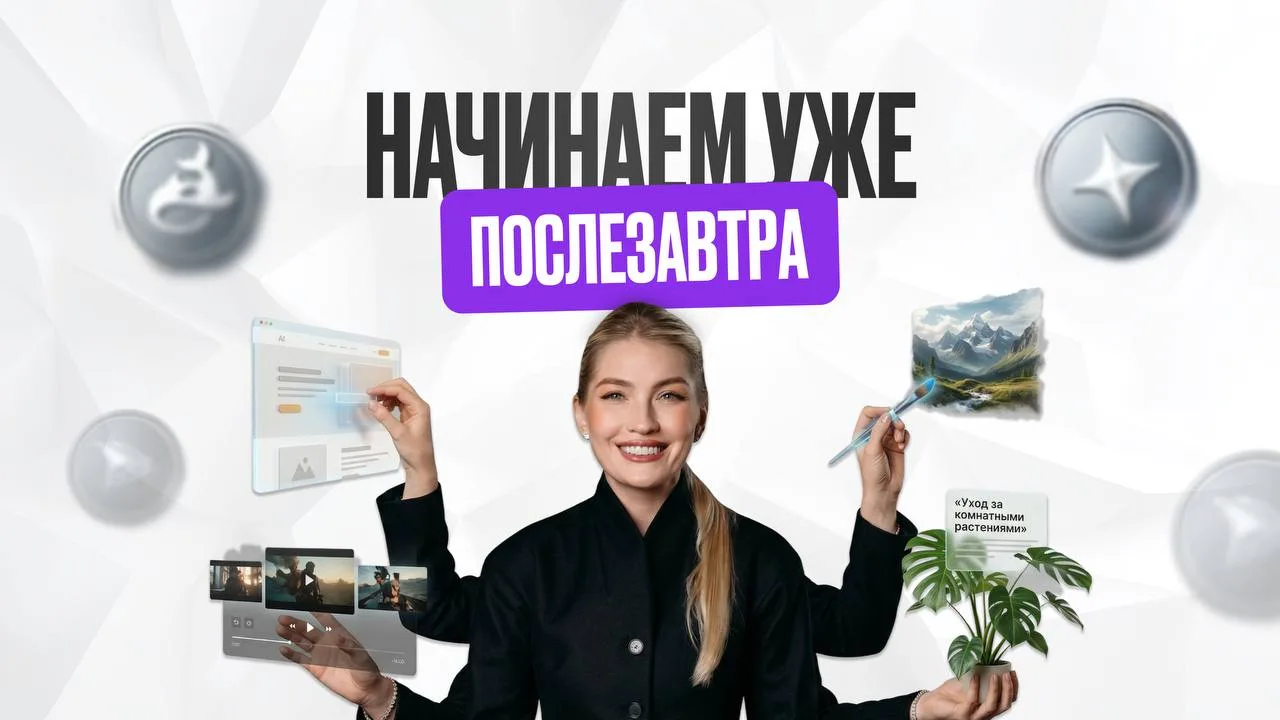 2 дня до...  вебинаров Оли по нейросетям.   Присоединяйтесь, чтобы узнать, как сделать нейросети сво