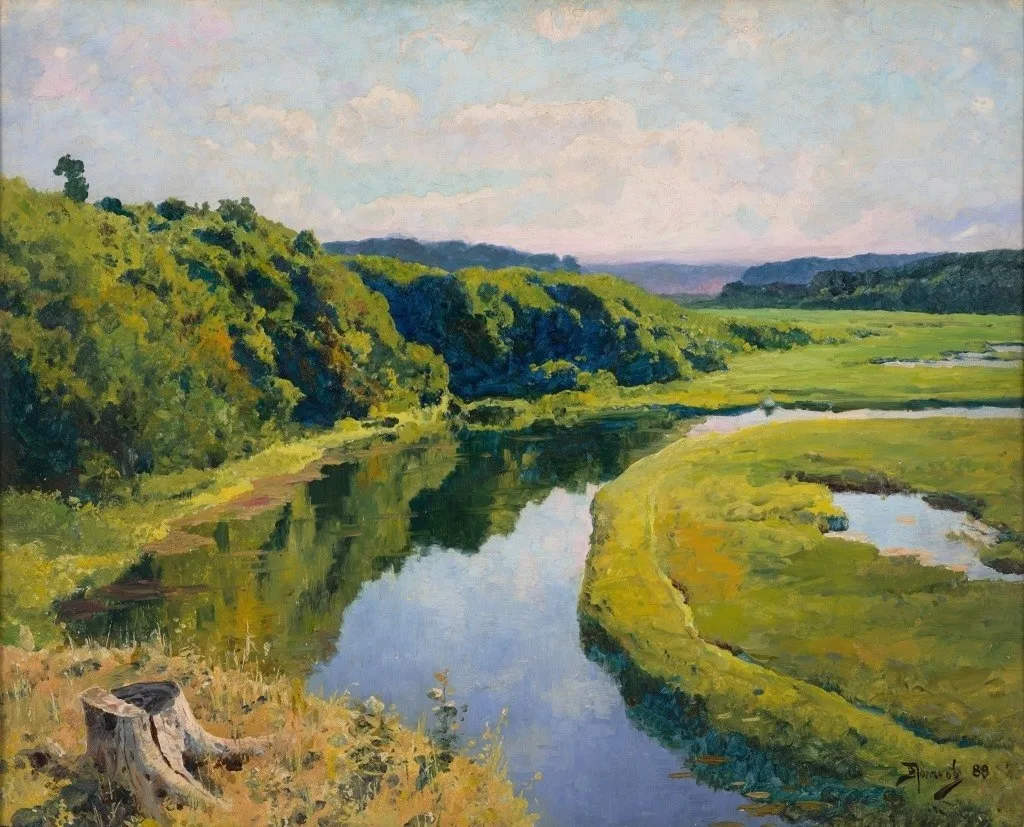 "Река Клязьма. Жуковка", 1888 г.

Василий Дмитриевич Поленов (1844-1927)

Дерево, масло. 37,4 x 46 с
