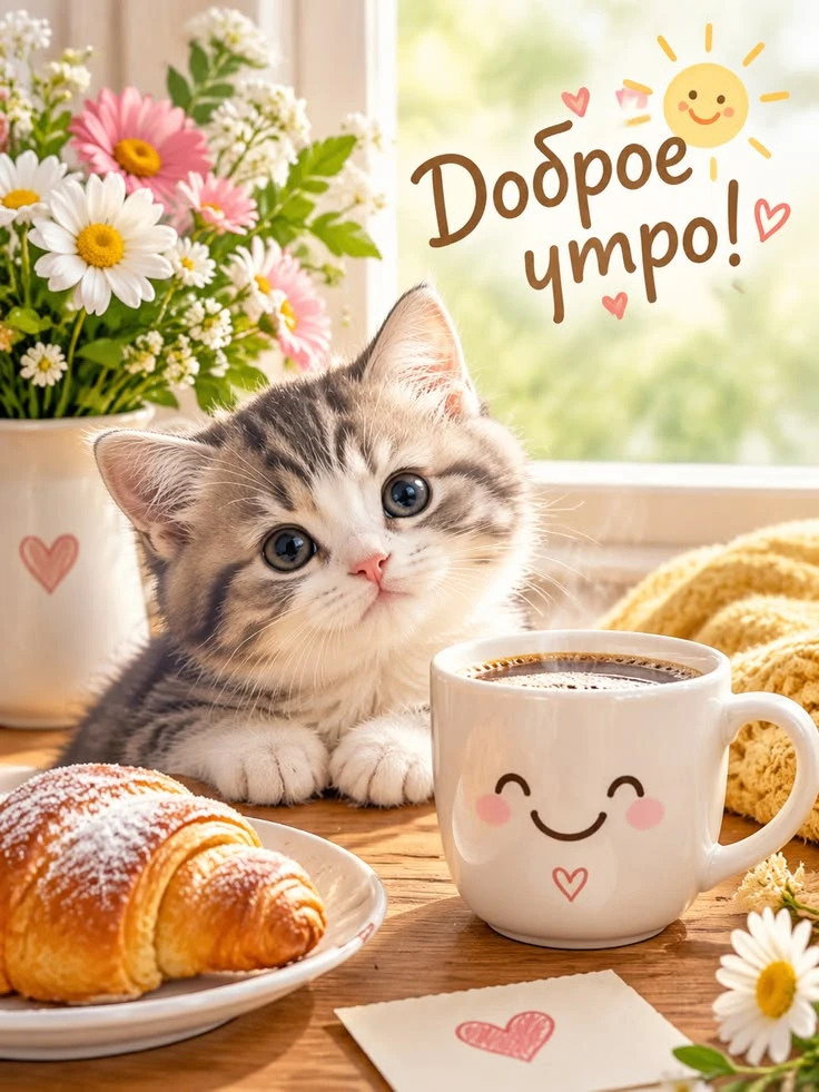 Доброе утро, друзья! Пусть этот день принесёт больше поводов для улыбки. ☀️