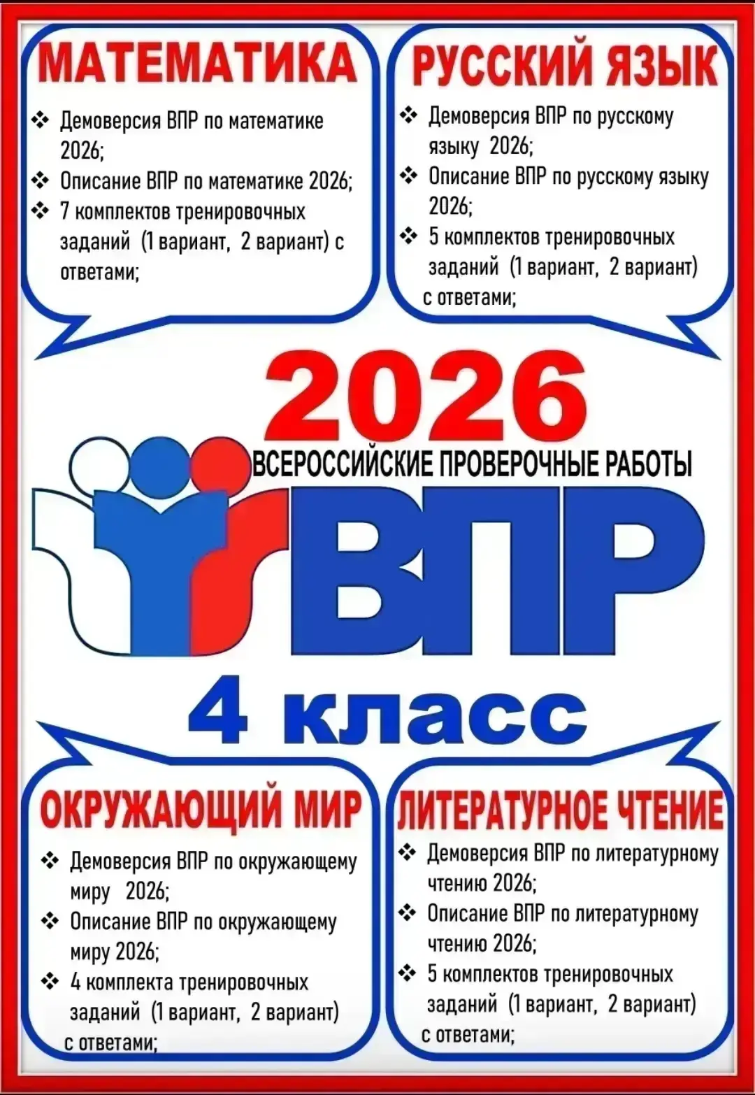 ВПР 2026 году разработан в целях обеспечения единого подхода при организации и проведения в ООО осущ