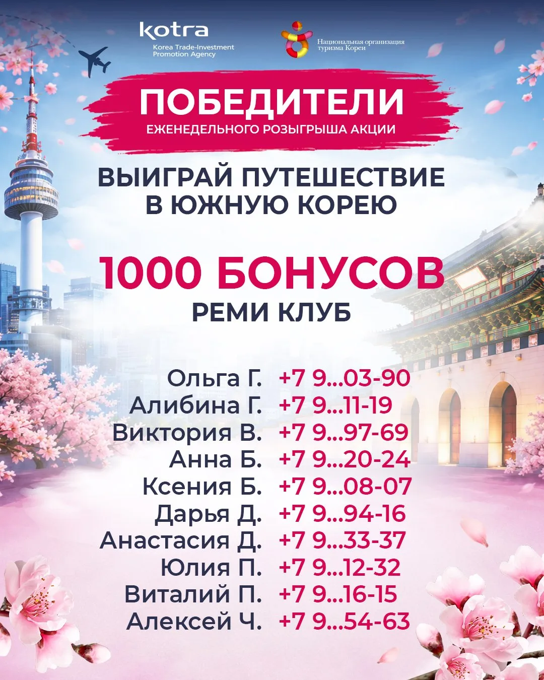 Первая неделя нашего розыгрыша позади! 🇰🇷✨

Поздравляем первых счастливчиков, которые уже забрали 