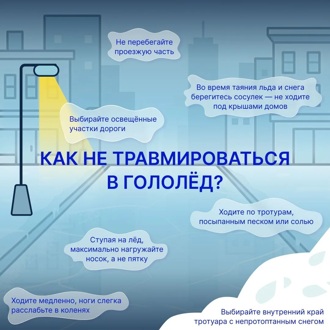 После оттепелей и морозов тротуары и дорожки покрываются прозрачным и очень скользким льдом.
Чтобы п