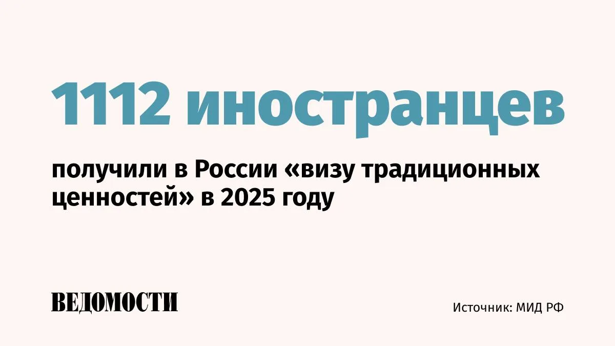 В 2025 году «визу традиционных ценностей» получили в России более 1000 человек. Об этом...