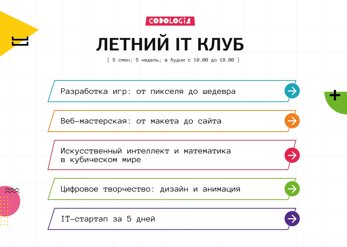 Летний IT клуб Кодологии 2026 🥳