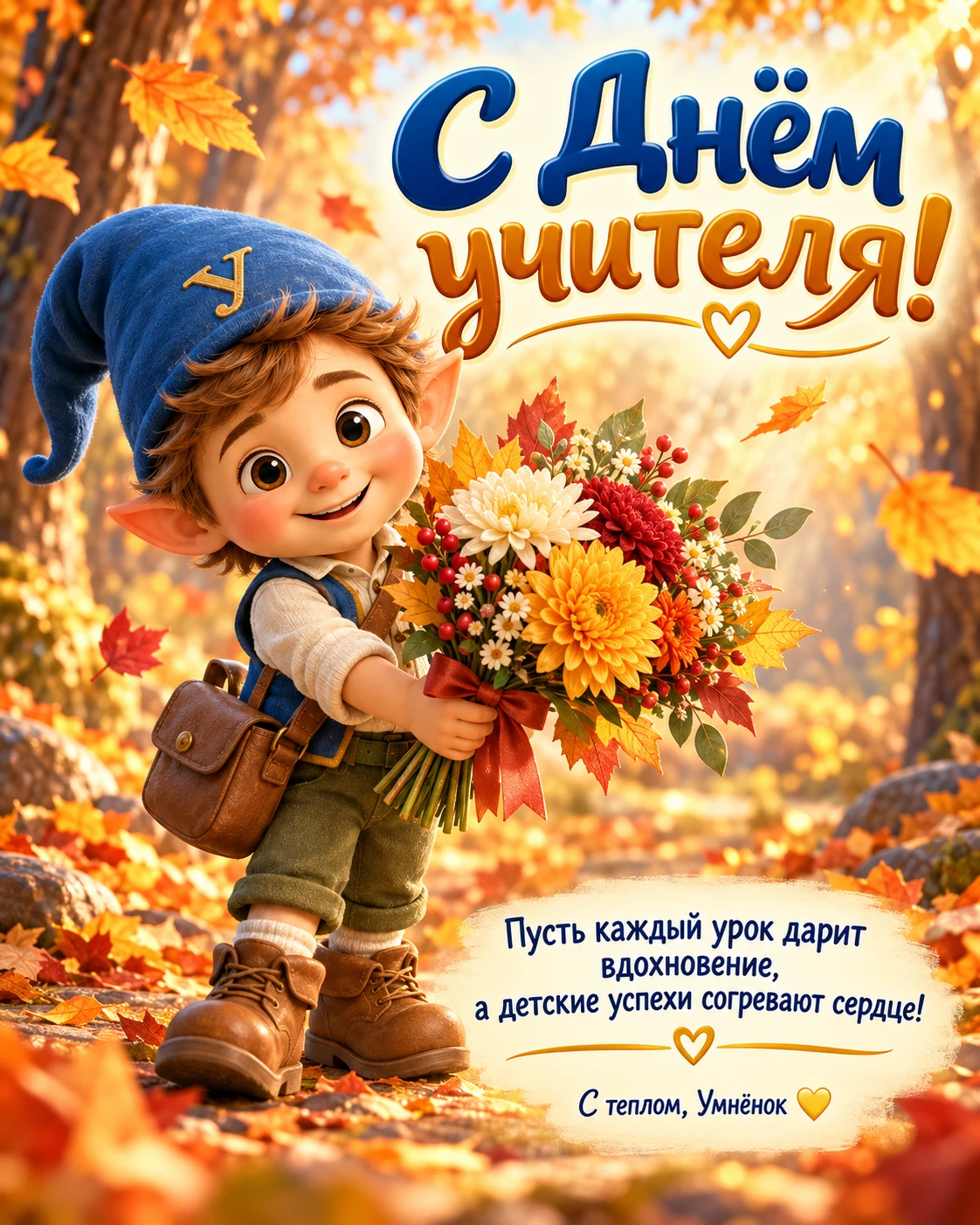 🍂 Коллеги, поздравляем вас с Днём учителя! 💛