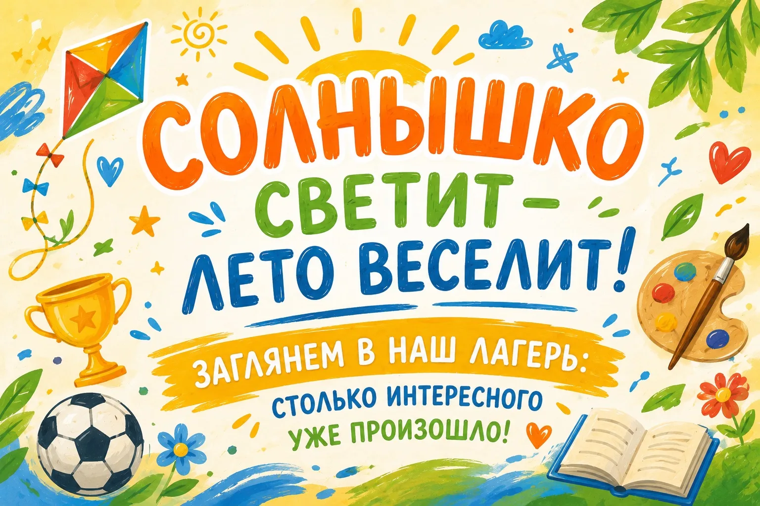 ☀️ СОЛНЫШКО СВЕТИТ — ЛЕТО ВЕСЕЛИТ! ☀️

🌟 Солнце, спорт, творчество и море впечатлений: чем запомнил