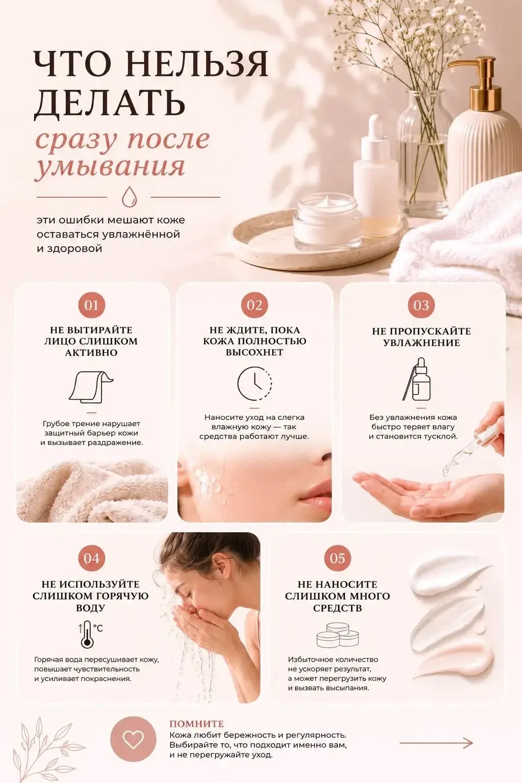 Что нельзя делать сразу после умывания 👆🏻🔥