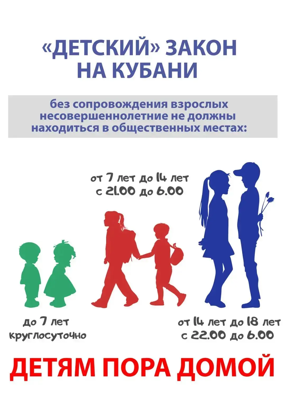 Безопасность детей - ответственность взрослых

На Кубани уже много лет действует «детский закон» (№ 
