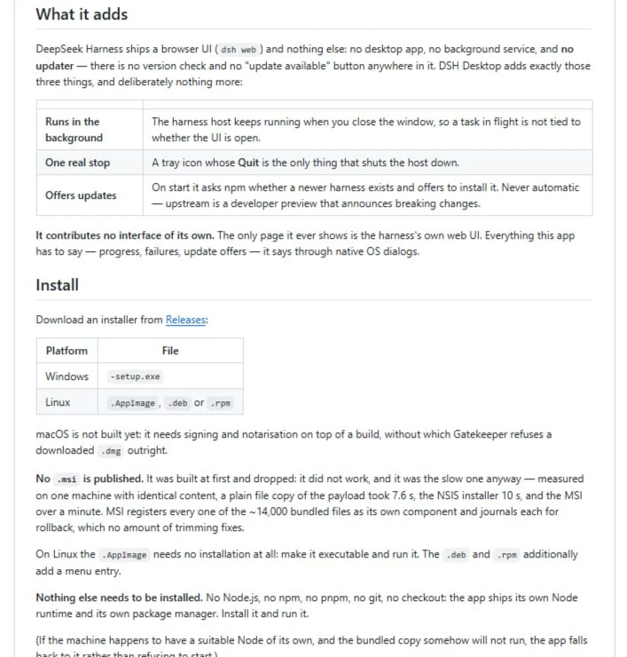 Deepseek-harness-desktop — еофициальный настольный лаунчер для DeepSeek Harness. Фонова...
