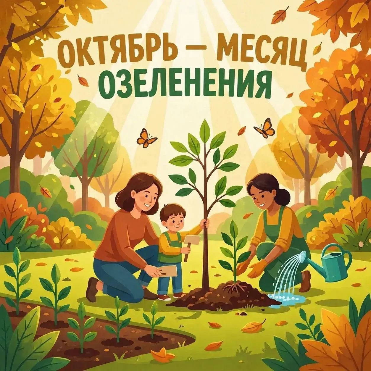🌳 «Октябрь — месяц озеленения»: вместе сделаем наш округ красивее!