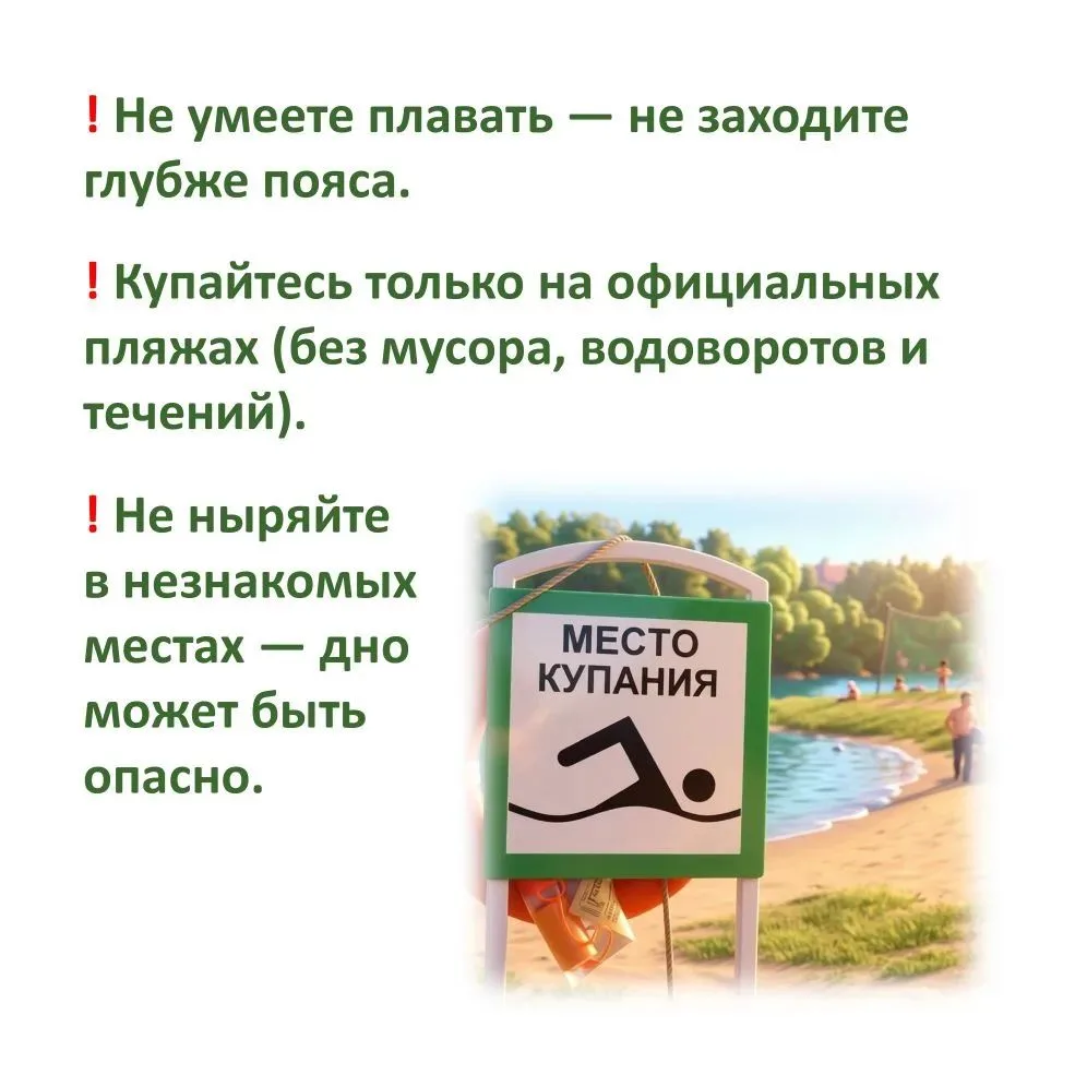 🏖 Безопасность на воде: простые правила, чтобы сохранить жизнь.