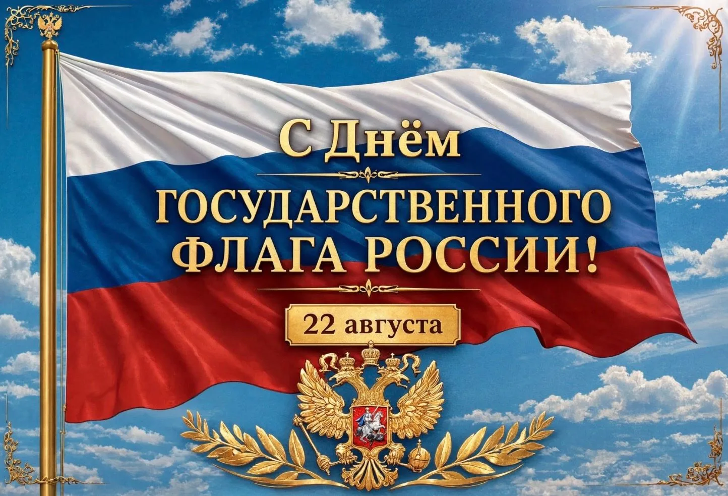🇷🇺 22 августа — День Государственного флага Российской Федерации!